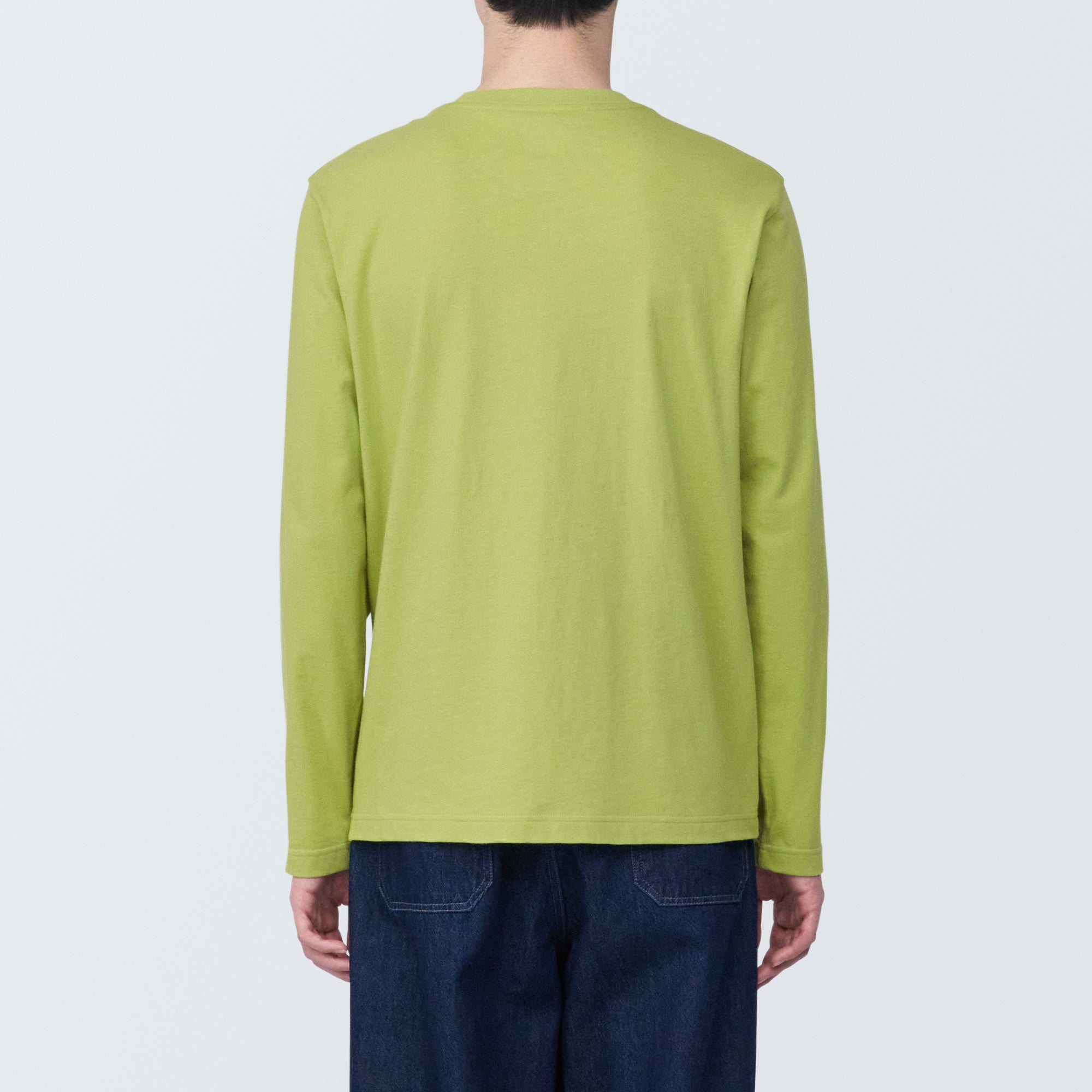 Men's Washed Jersey Crew Neck Long Sleeve T-Shirt - Image 48