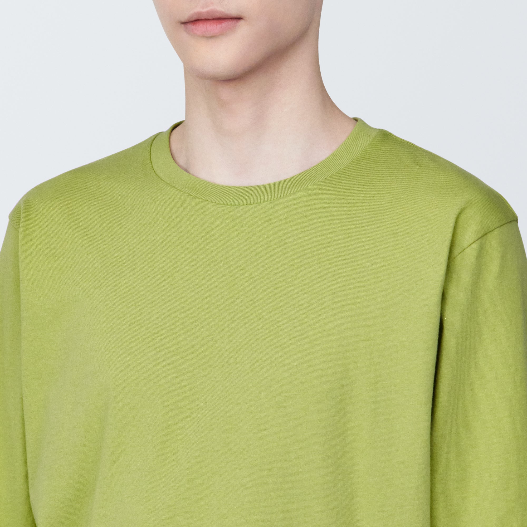 Men's Washed Jersey Crew Neck Long Sleeve T-Shirt - Image 49