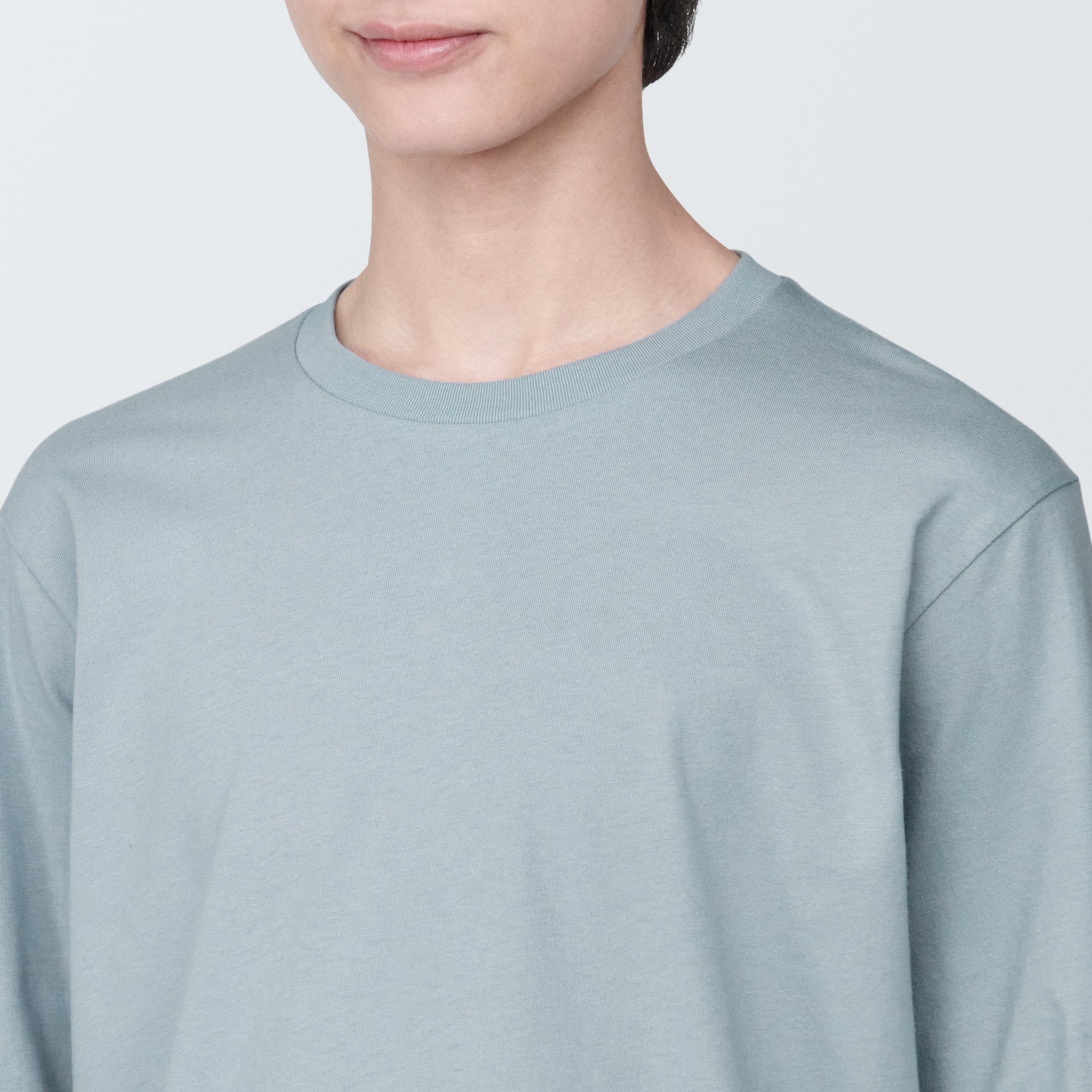 Men's Washed Jersey Crew Neck Long Sleeve T-Shirt - Image 7