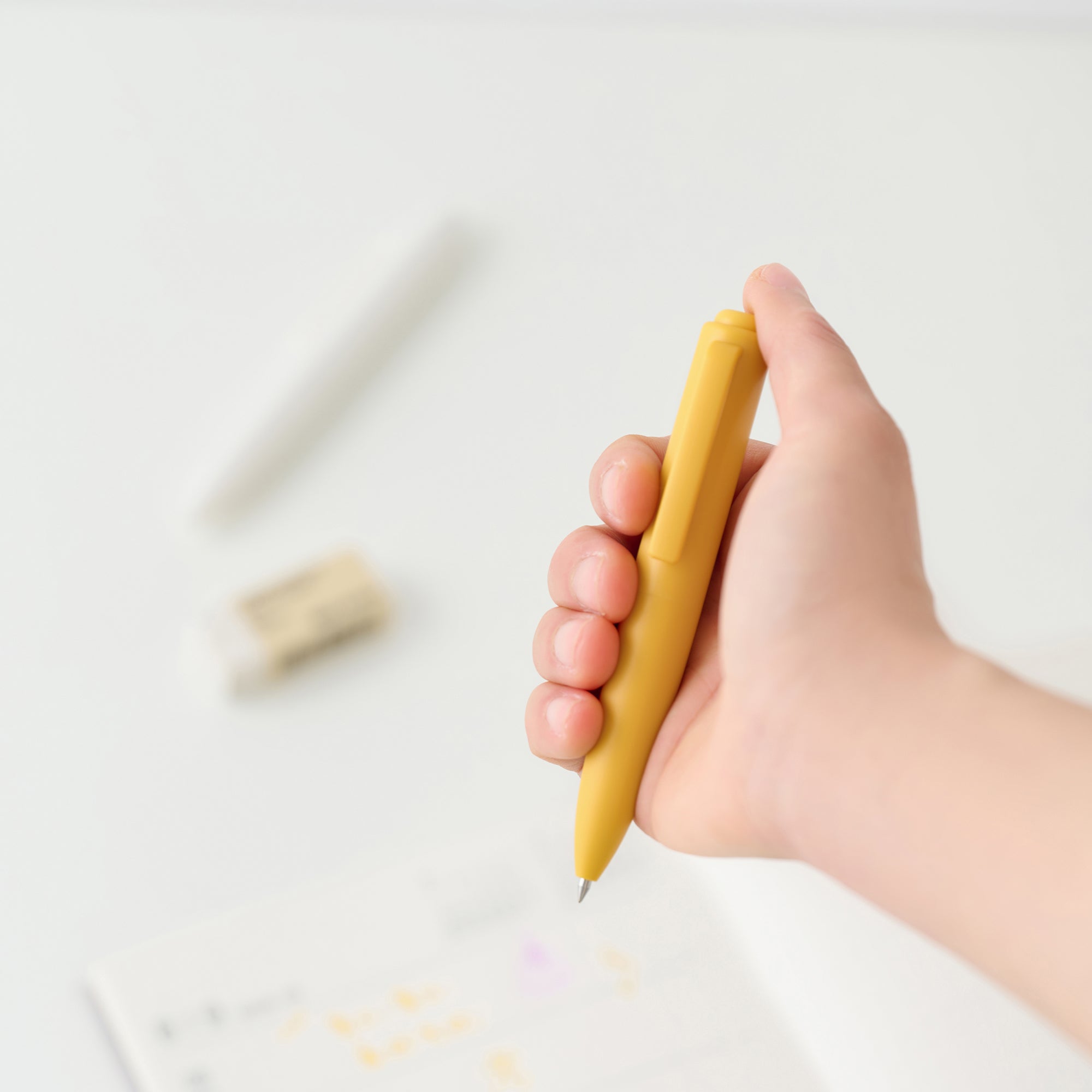 Compact Gel Ink Ballpoint Pen Knock Type 0.5 mm - Blue Black - Image 8