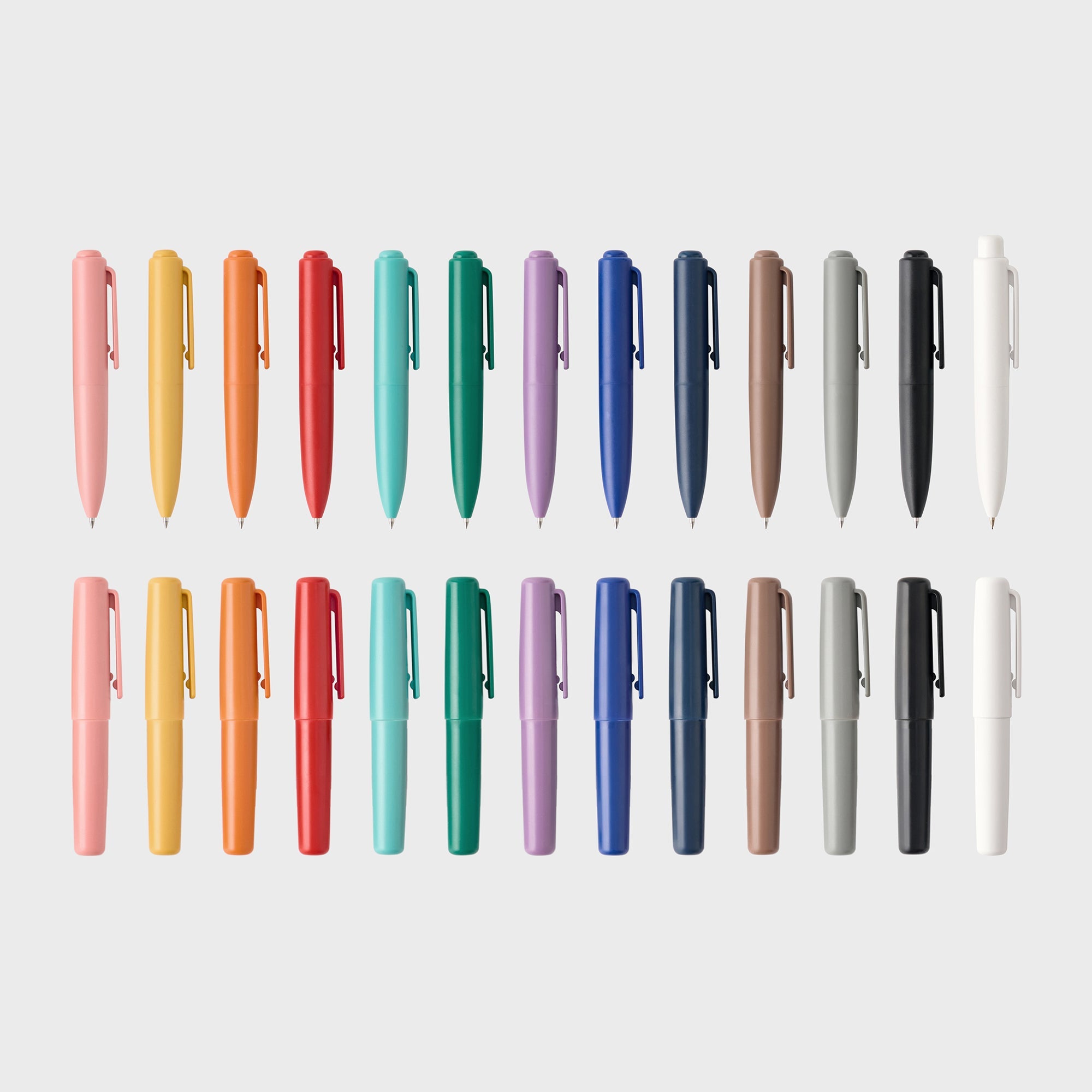 Compact Gel Ink Ballpoint Pen Knock Type 0.5 mm - Blue Black - Image 9