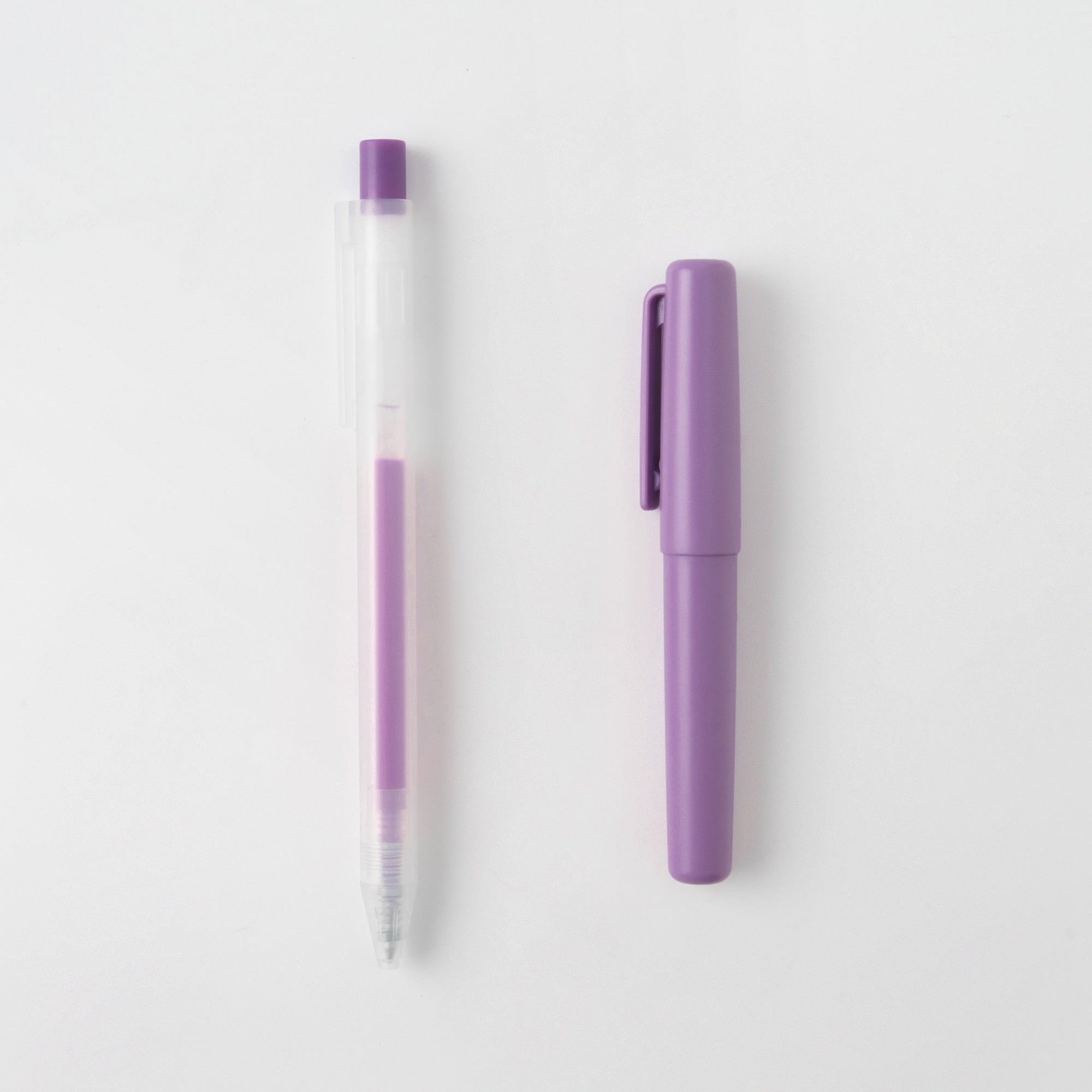 Compact Gel Ink Ballpoint Pen Cap Type 0.5 mm - Purple - Image 5