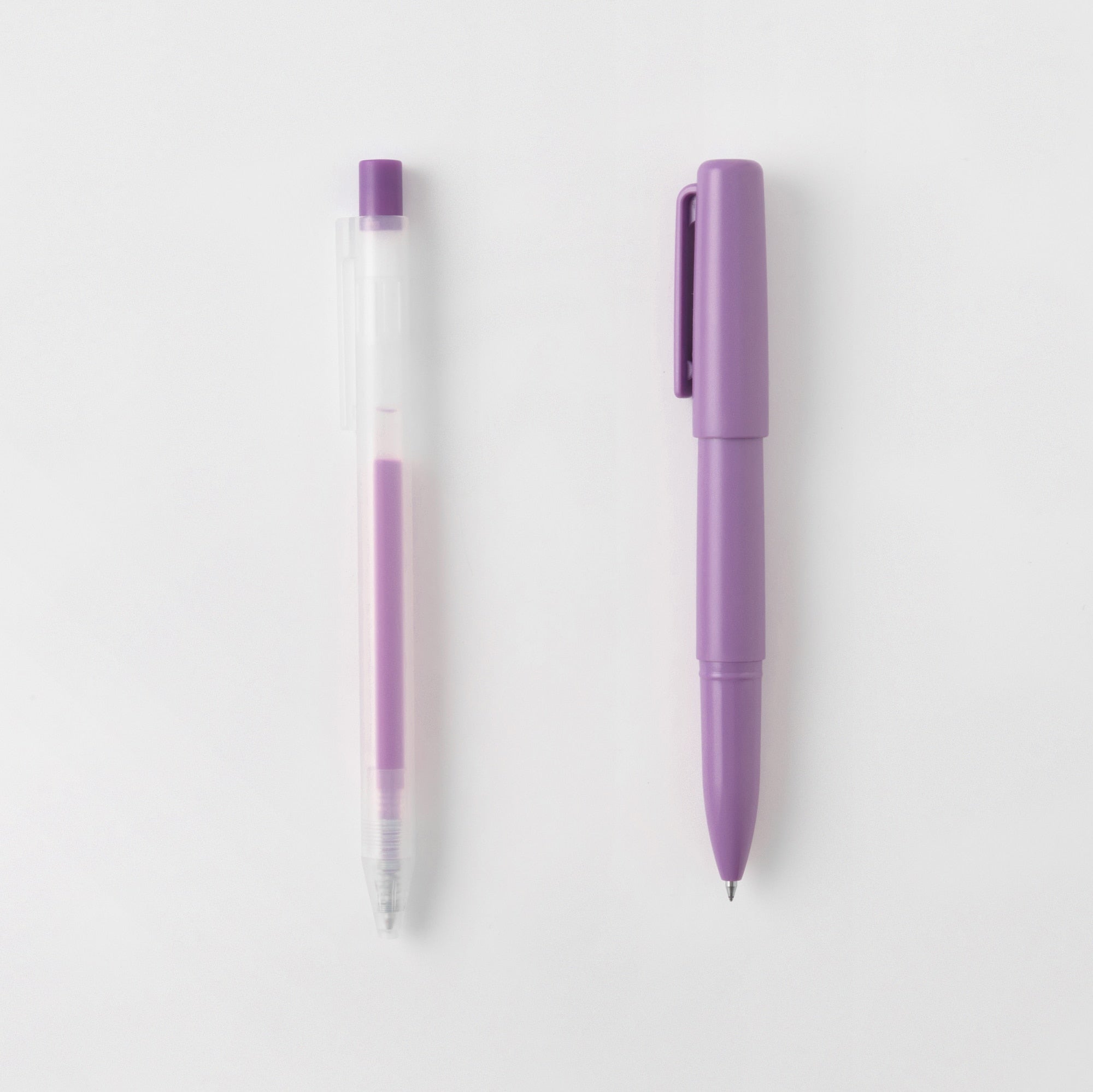 Compact Gel Ink Ballpoint Pen Cap Type 0.5 mm - Purple - Image 6