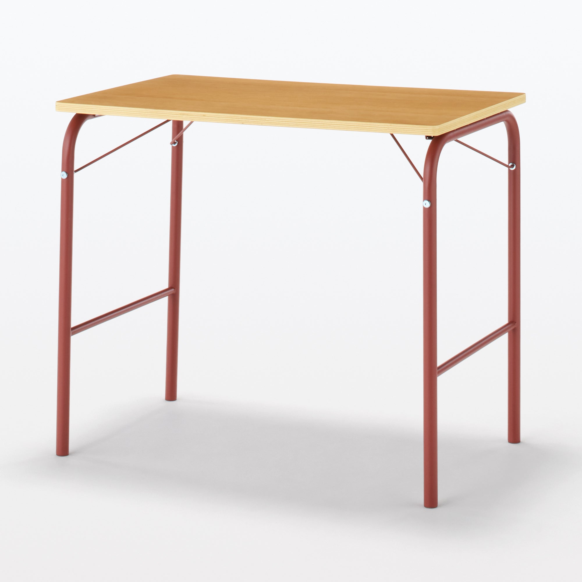 Steel Pipe Table - Burgundy - Image 3