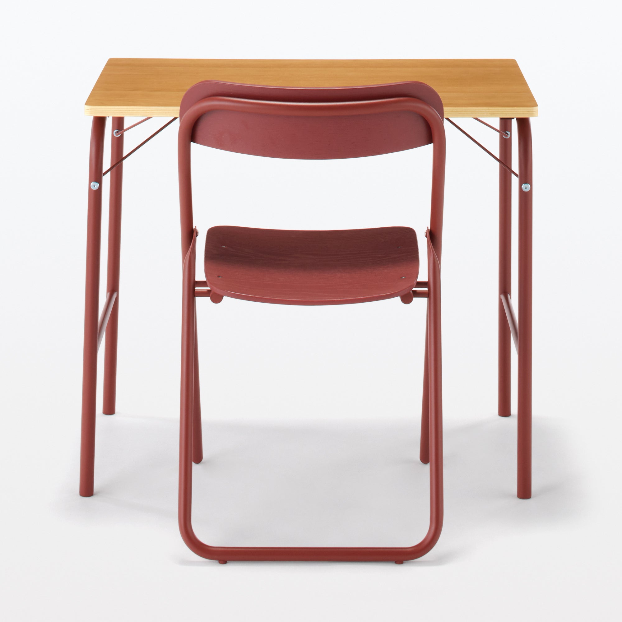 Steel Pipe Table - Burgundy - Image 8