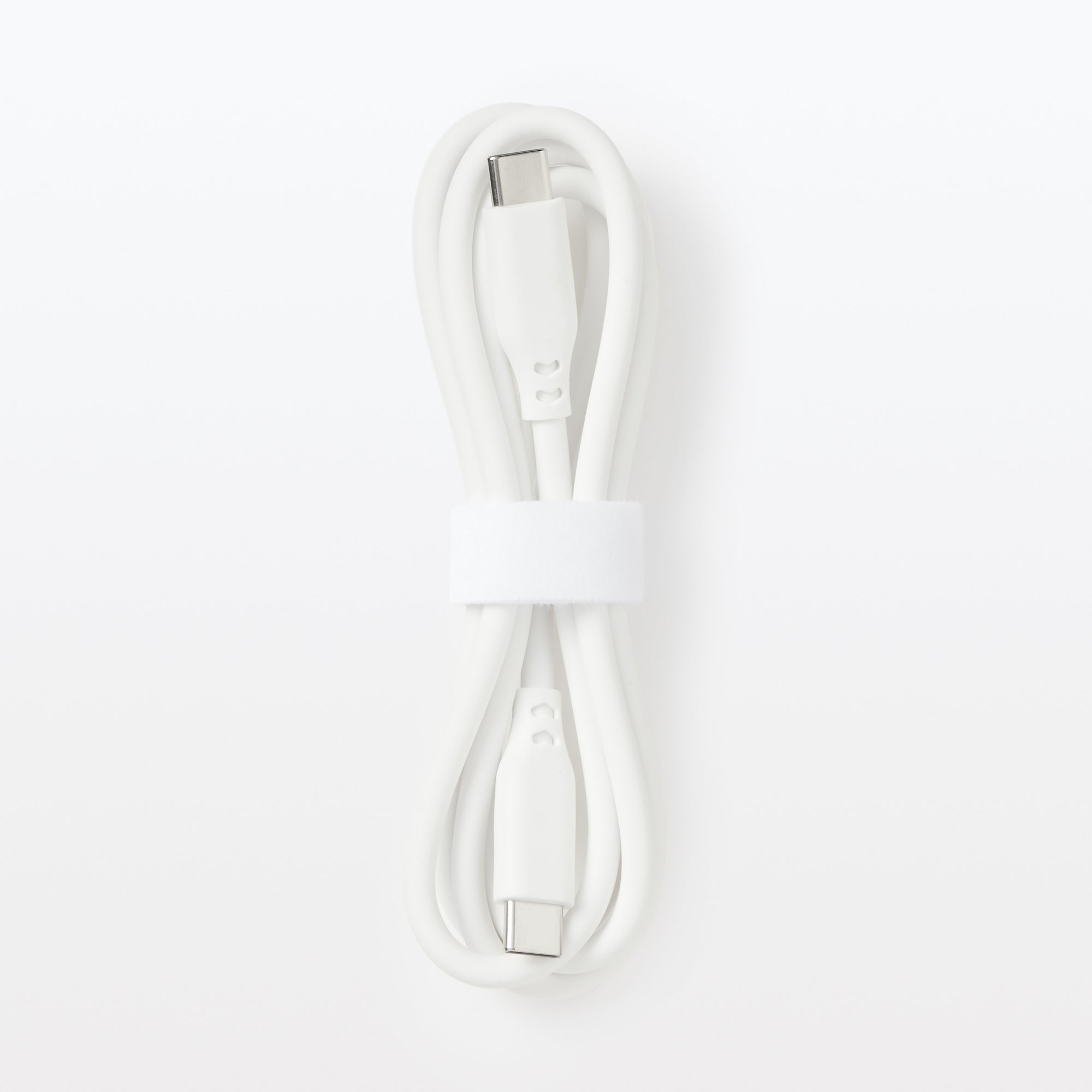 Soft and Tangle-free USB Cable - C to C - White - Image 2