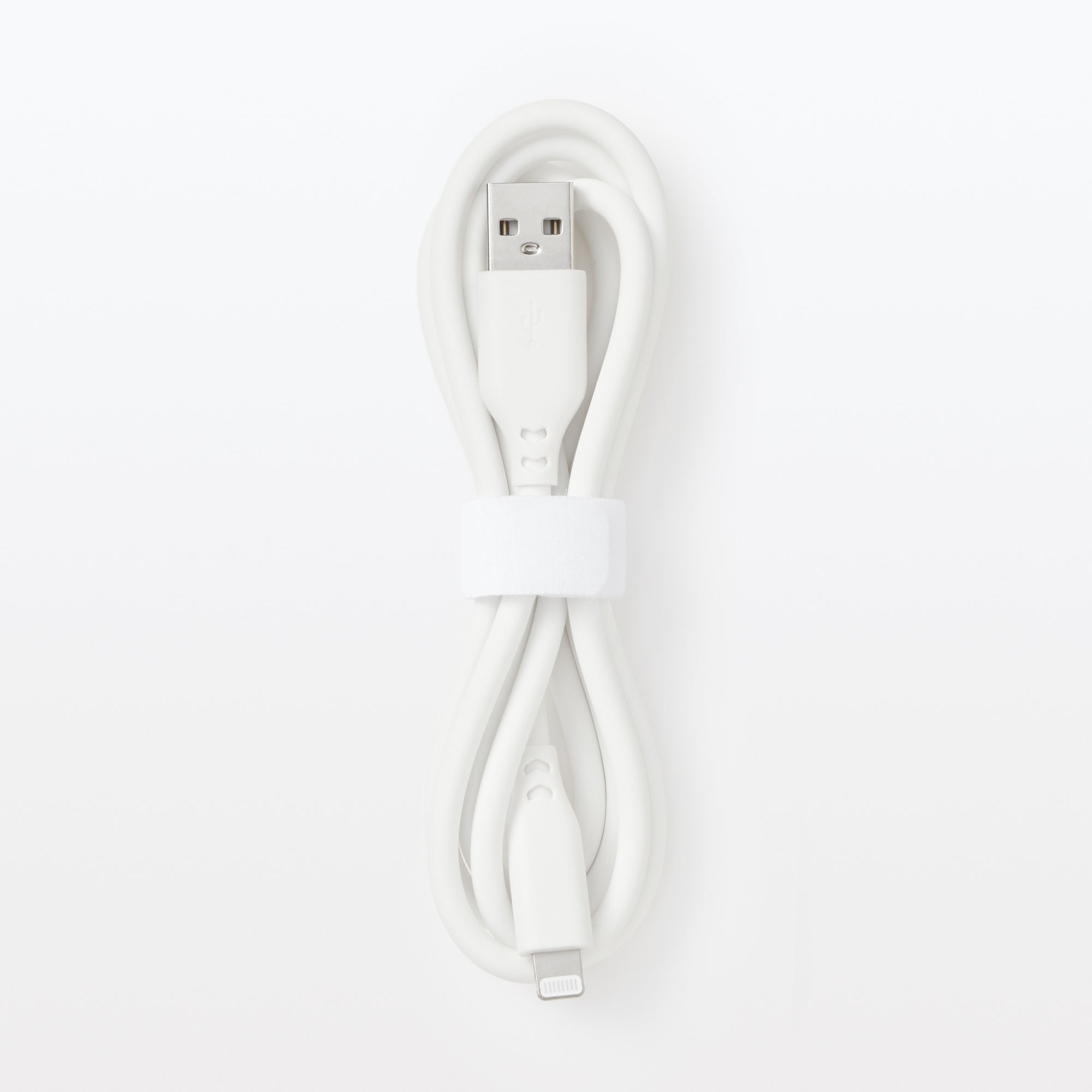 Soft and Tangle-free USB Cable - A to Lightning - White - Image 2