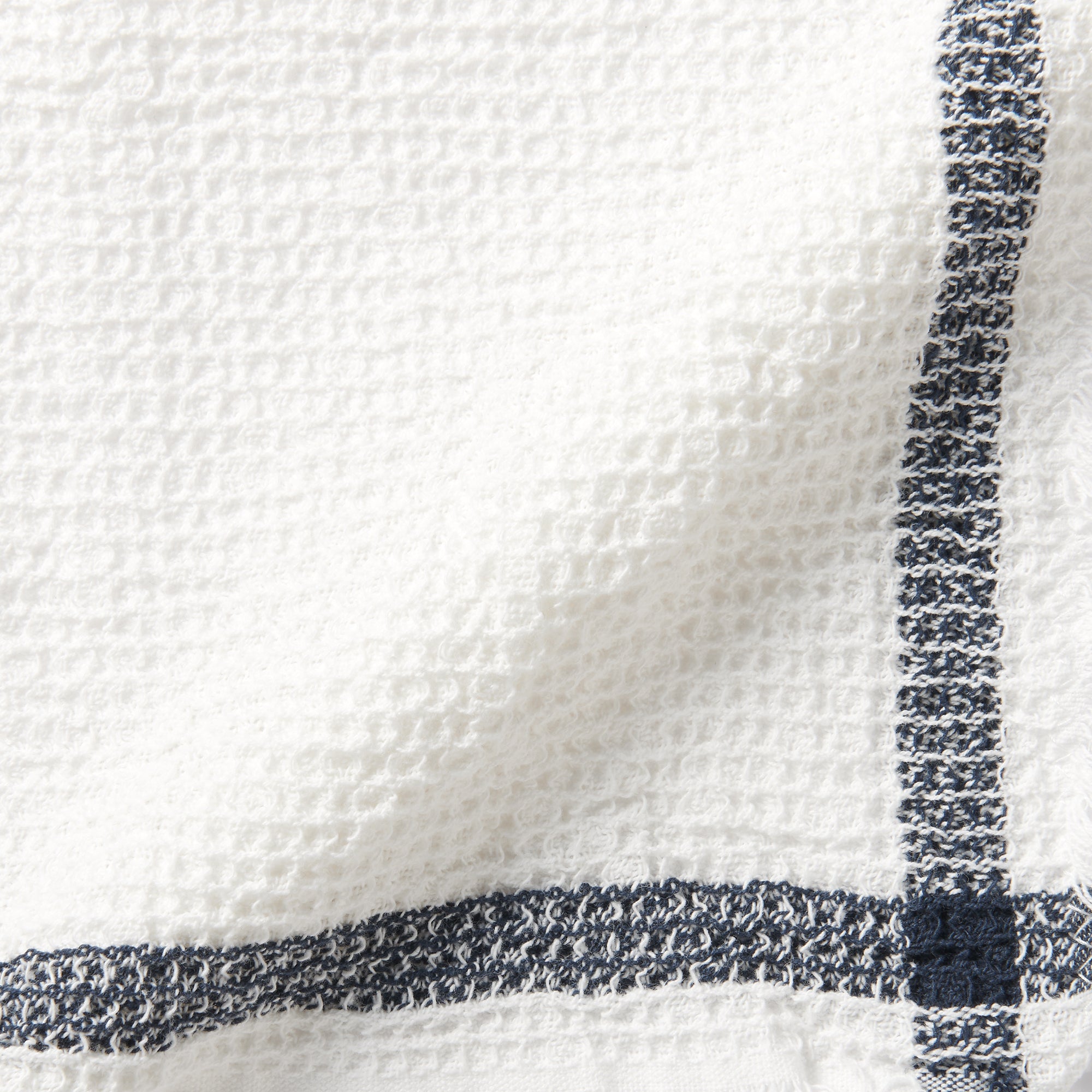 Indian Cotton Waffle Weave Multipurpose Cloth - Navy - Image 4