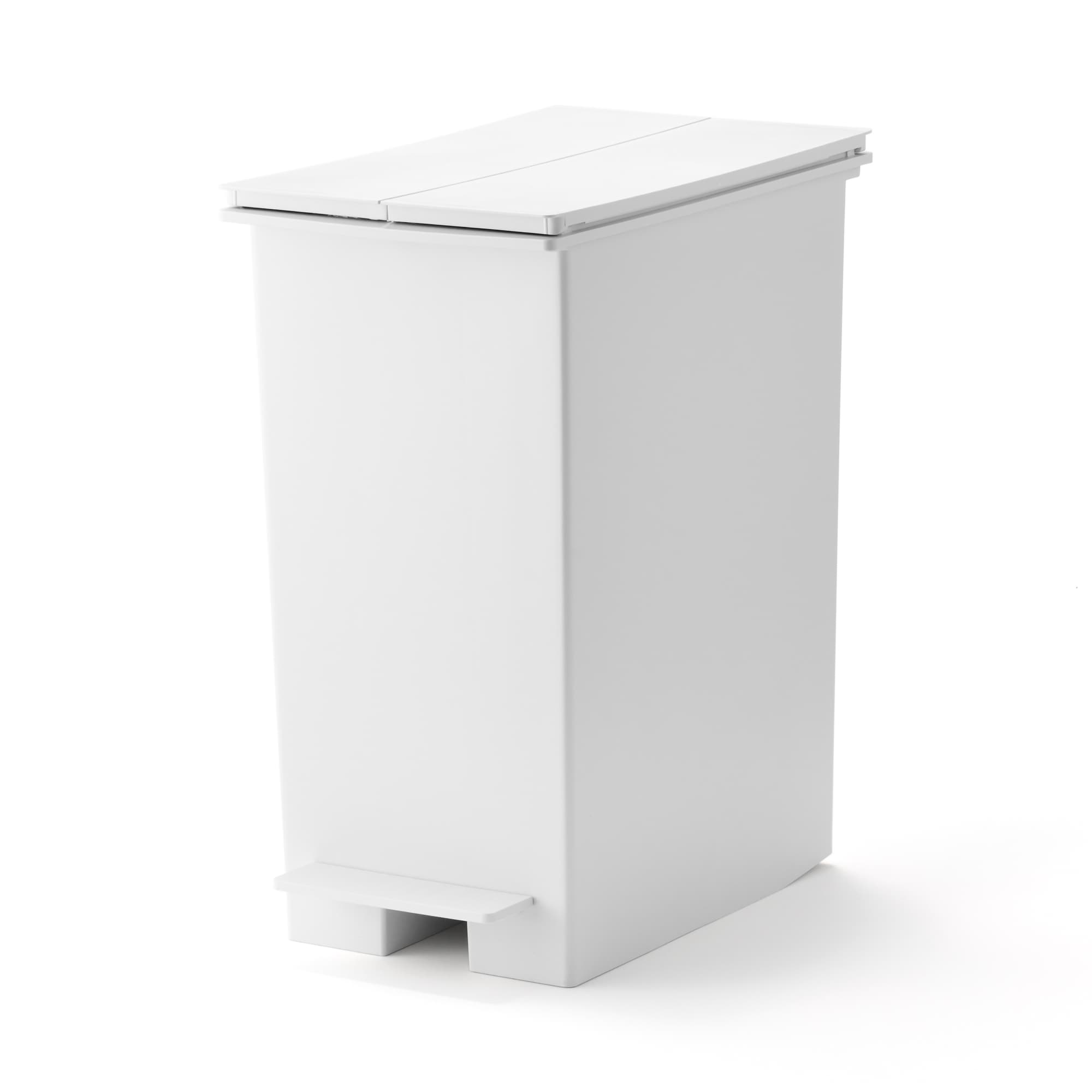 Polypropylene Pedal Dust Bin with Double-Hinged Lid - 9.3 gal - Image 2