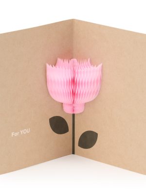 Honeycomb Paper Pop-Up Card - Flower