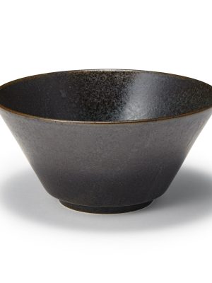 Mino Ware Noodle Bowl - Black