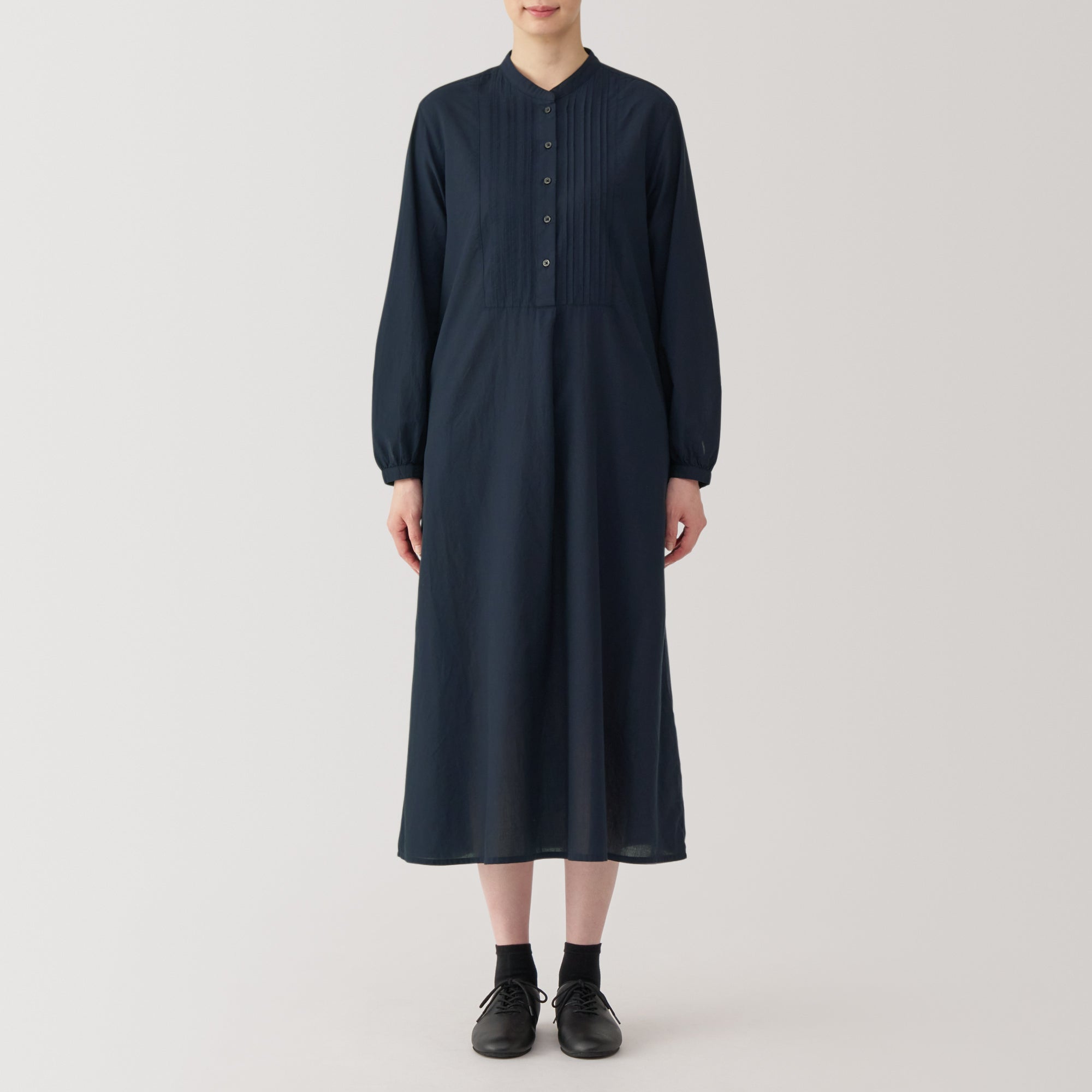Women's Cotton Voile Long Sleeve Dress - Image 4