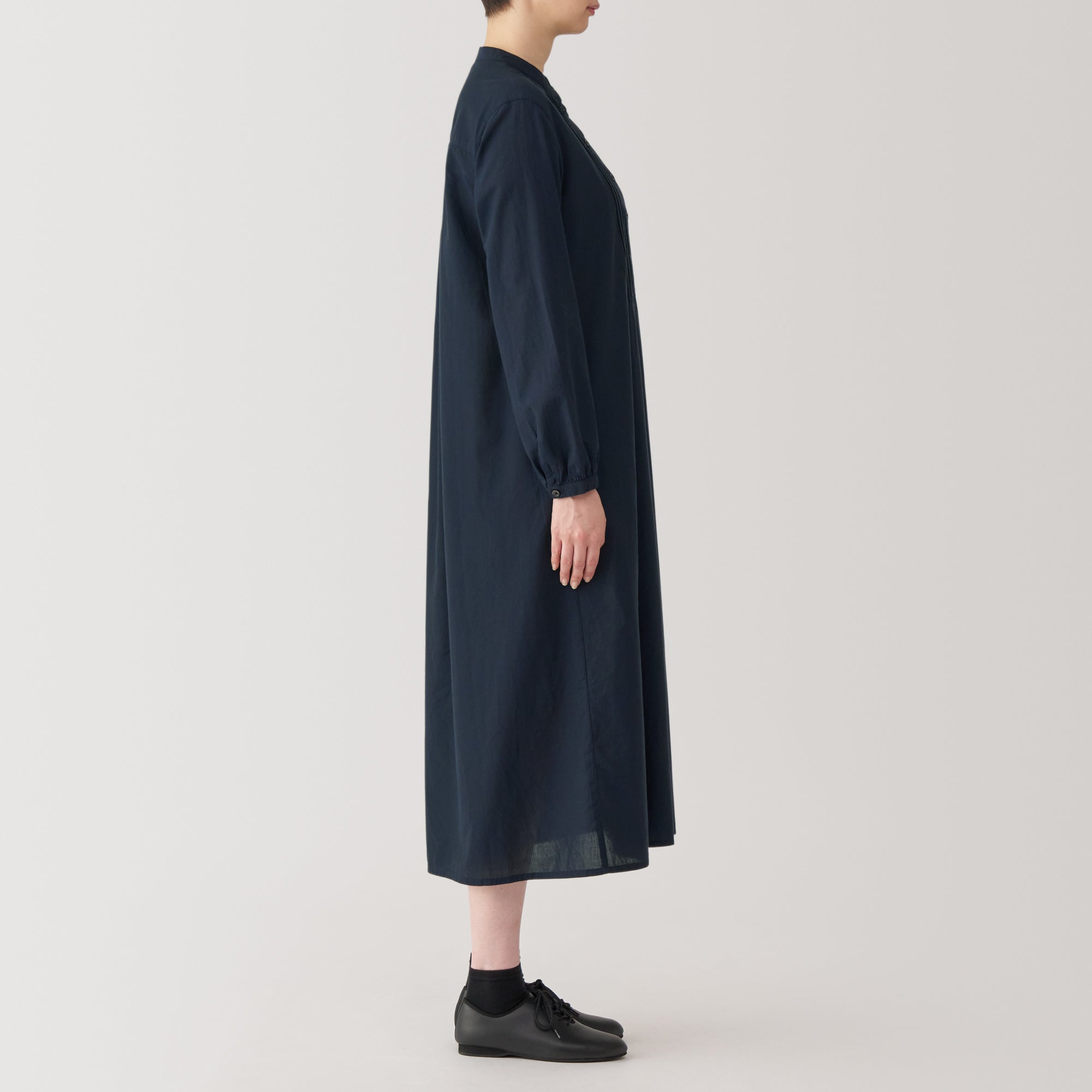 Women's Cotton Voile Long Sleeve Dress - Image 5