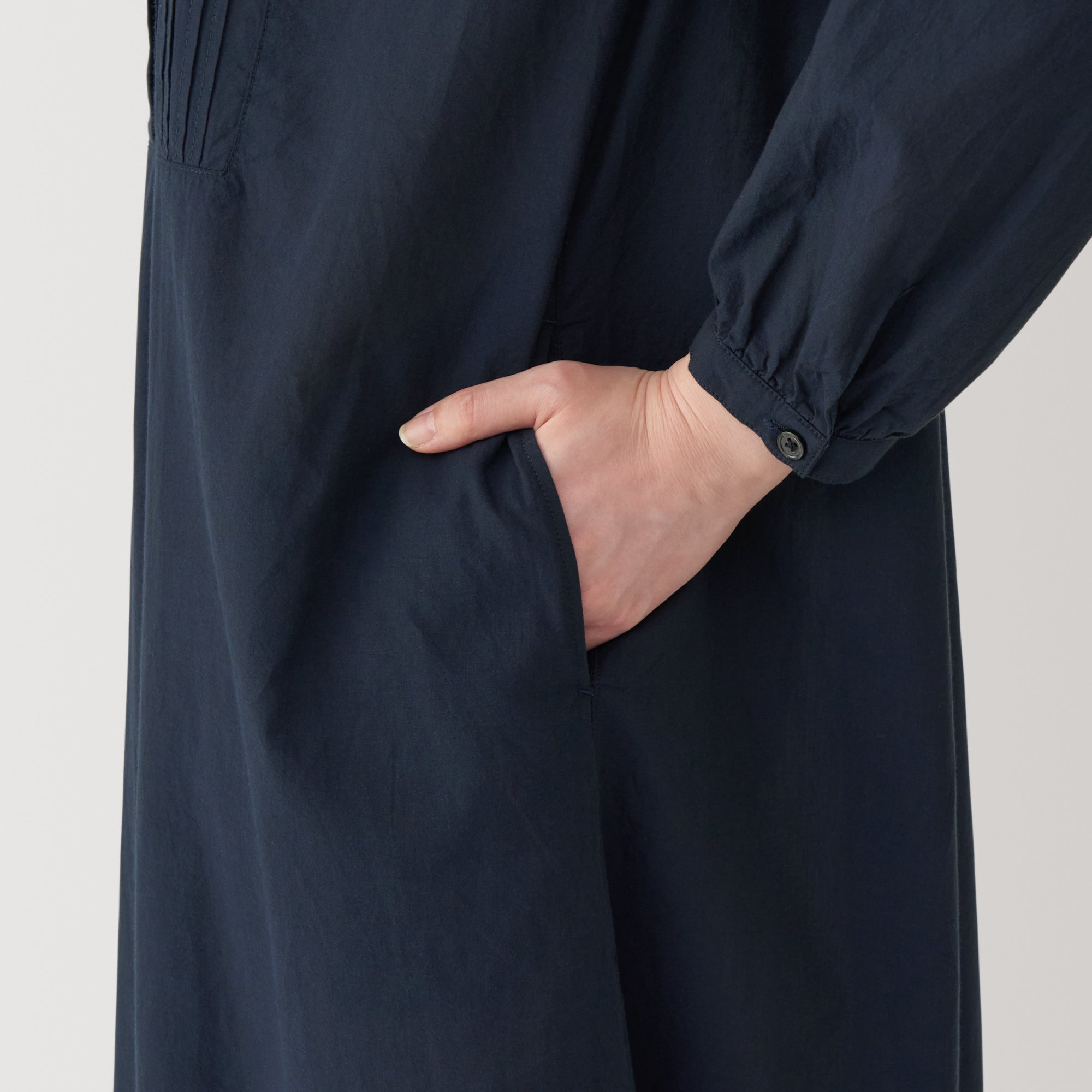 Women's Cotton Voile Long Sleeve Dress - Image 8