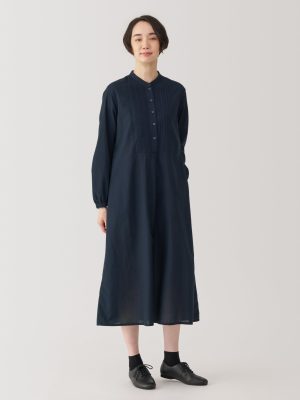 Women's Cotton Voile Long Sleeve Dress