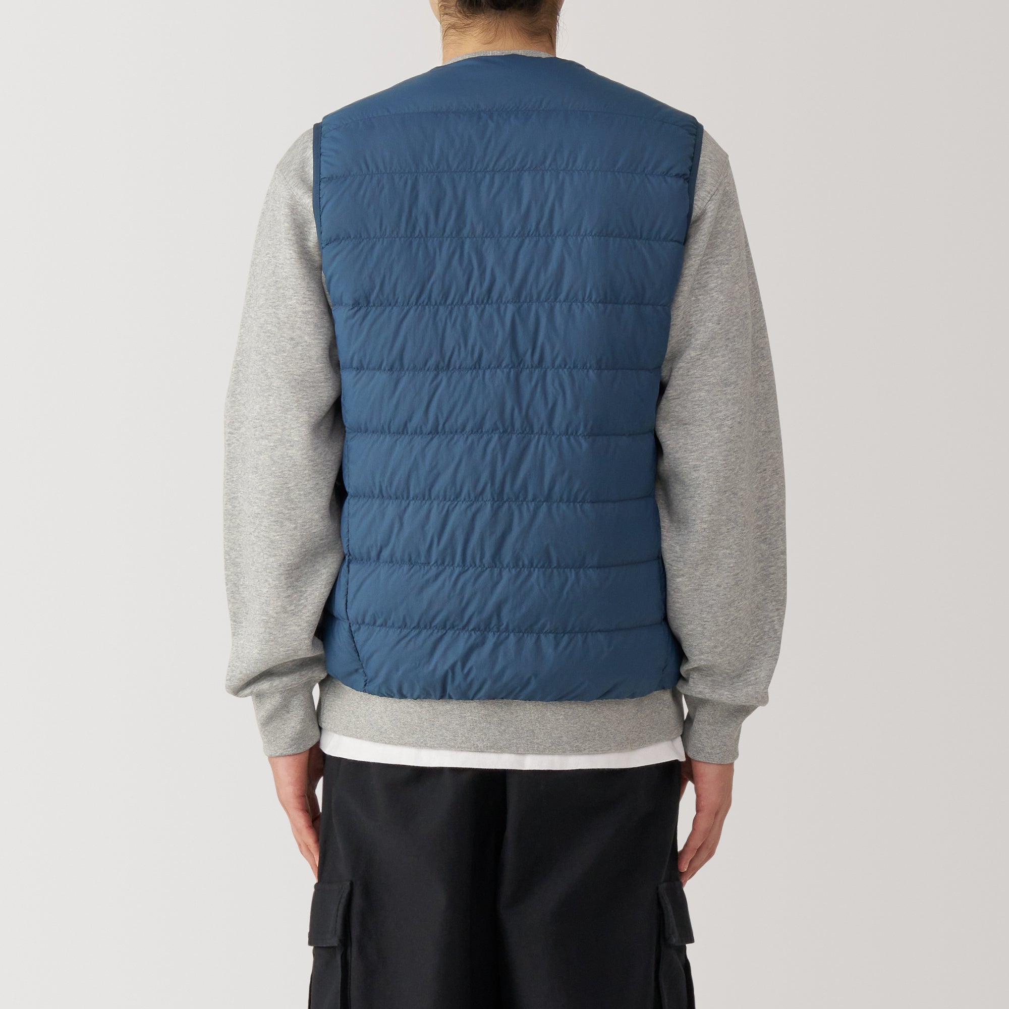 Men's Lightweight Down Collarless Vest - Image 6