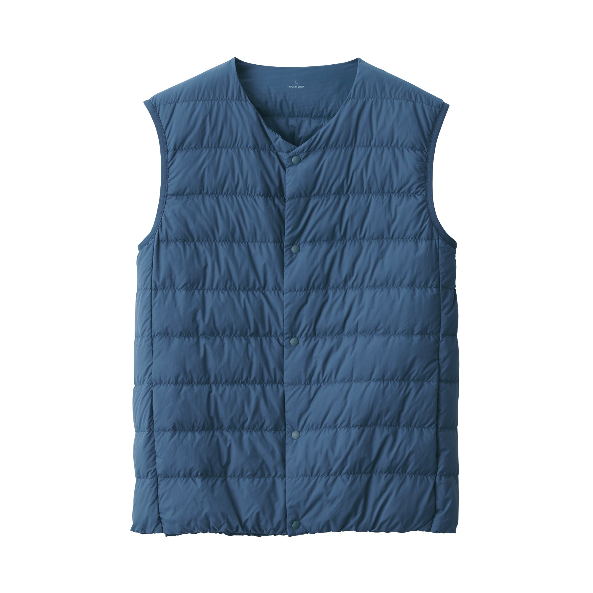 Men's Lightweight Down Collarless Vest - Image 2