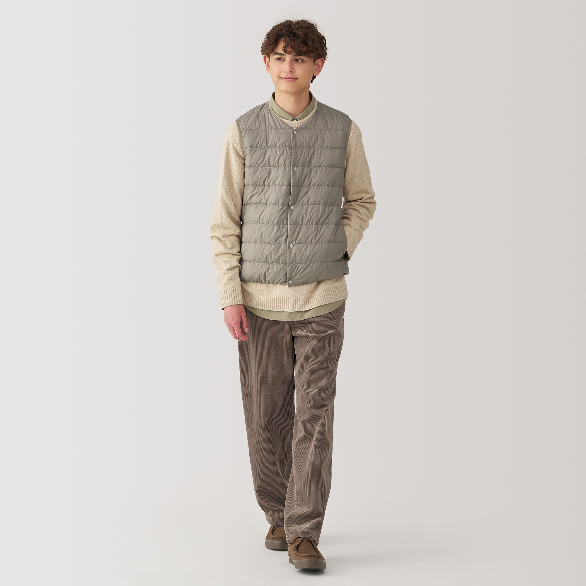Men's Lightweight Down Collarless Vest - Image 37