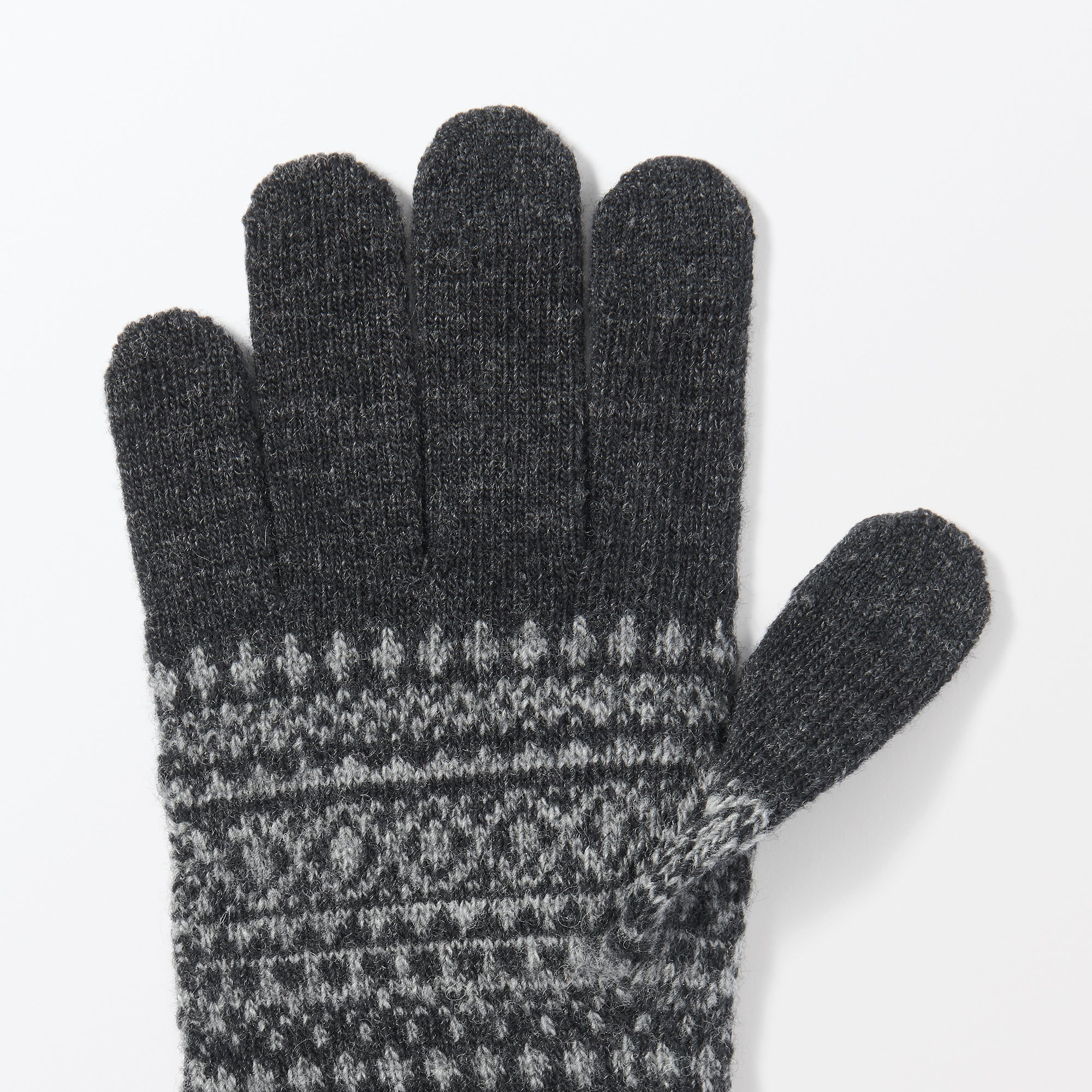 Wool Blend Patterned Touchscreen Gloves - Image 17