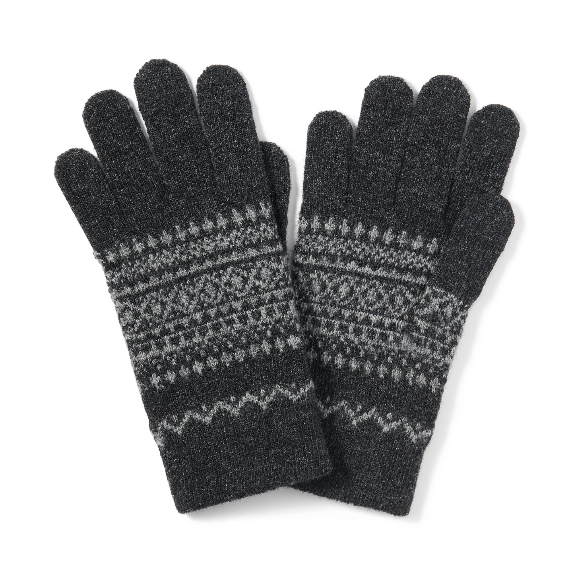 Wool Blend Patterned Touchscreen Gloves - Image 14