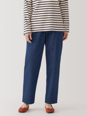 Women's Washed Denim Easy Tapered Pants