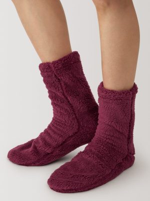 Right Angle Boa Fleece Cozy Socks
