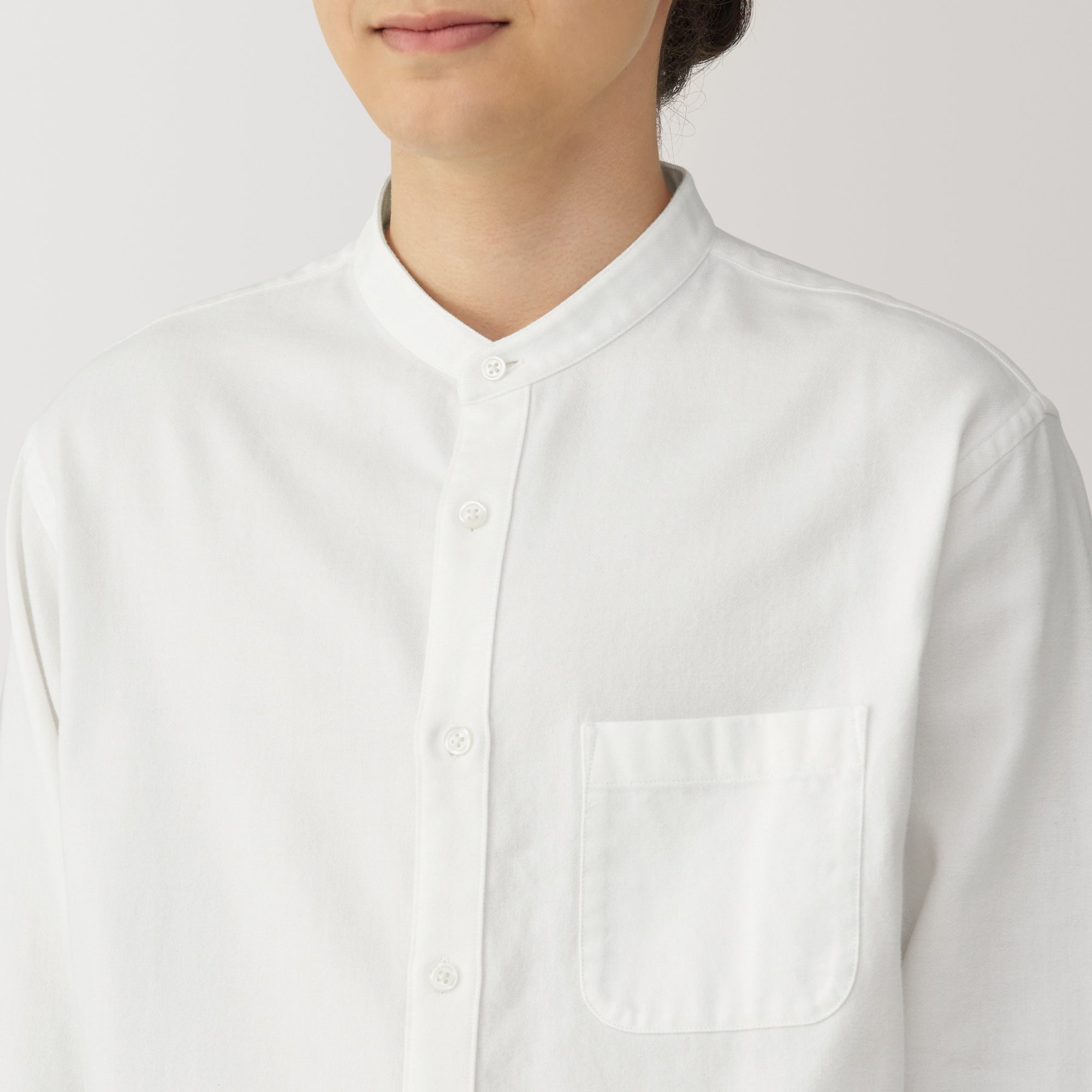 Men's Flannel Stand Collar Long Sleeve Shirt - Image 15