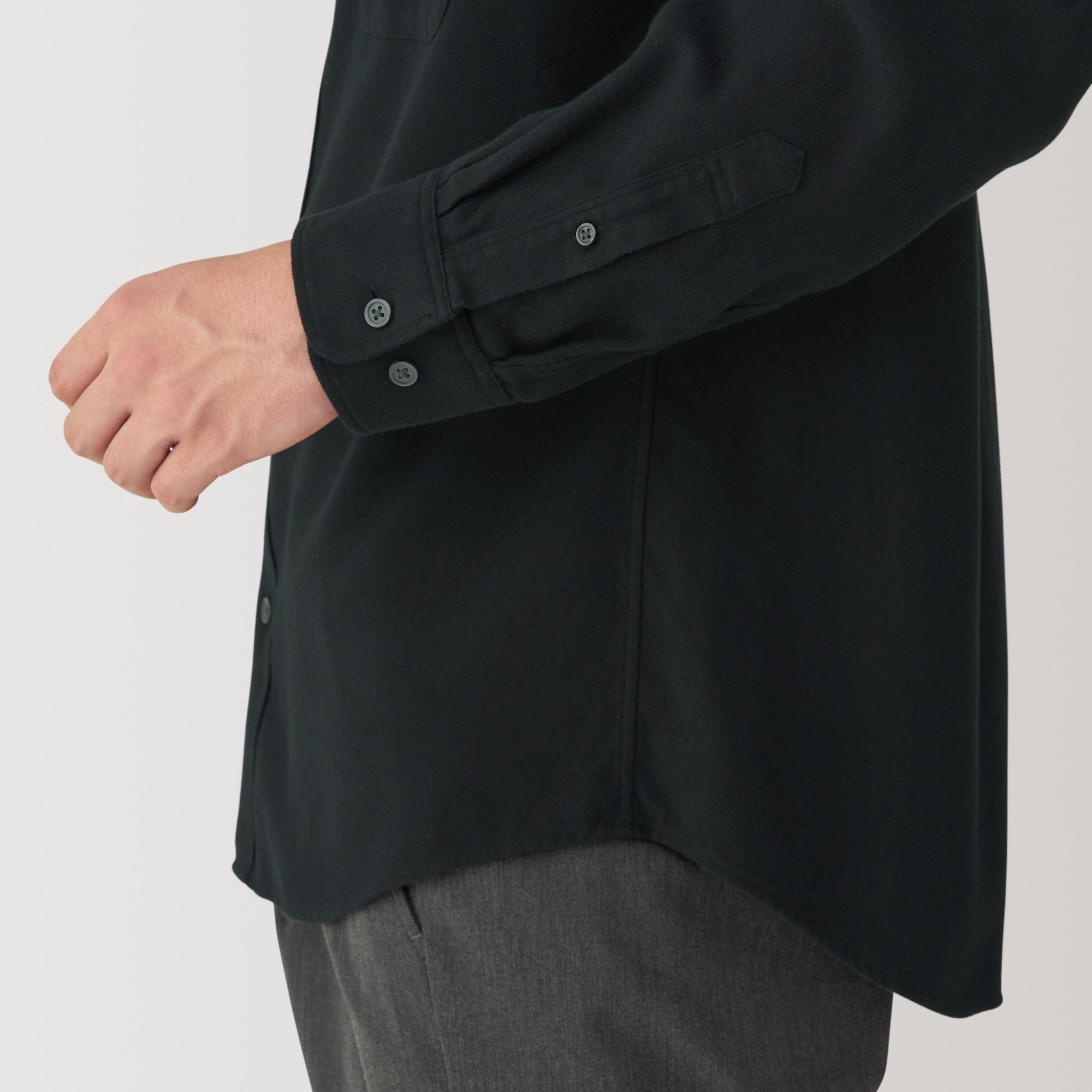 Men's Flannel Stand Collar Long Sleeve Shirt - Image 24