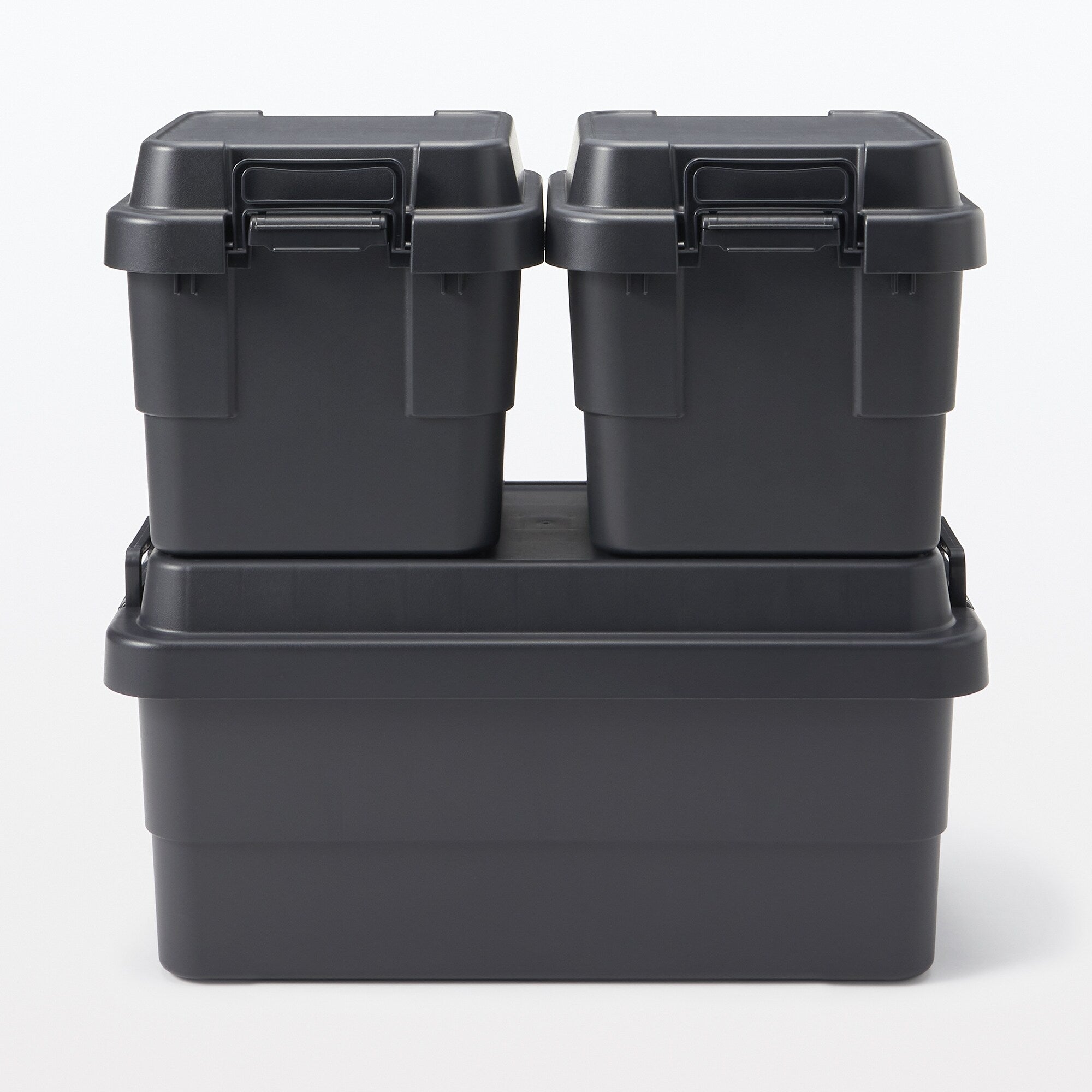 Heavy Duty Polypropylene Storage Box - Dark Gray - Small 7.9 gal - Image 8