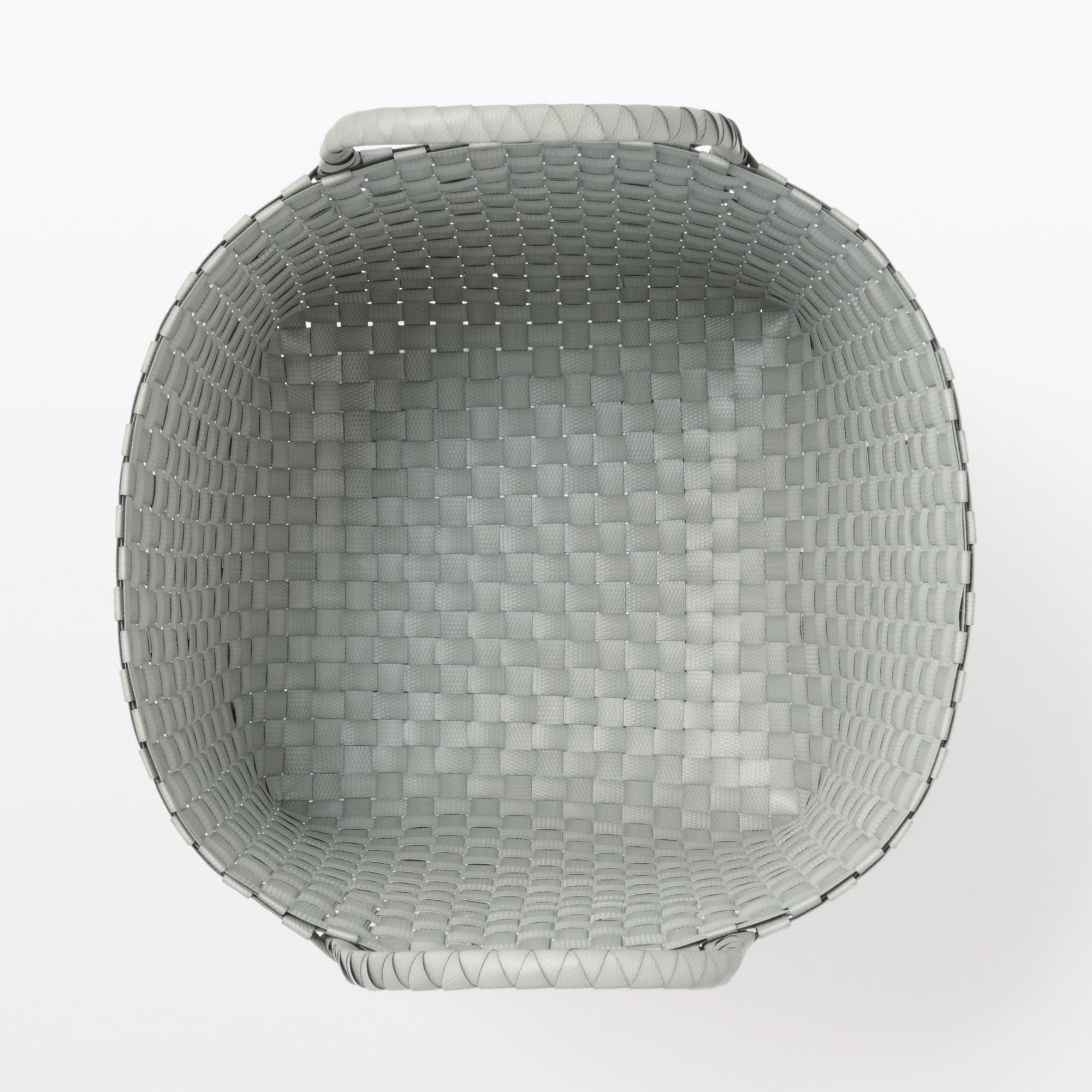 Recycled Polypropylene Strap Weave Basket - Gray - Medium (dia. 13 x H9.8) - Image 4