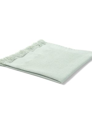 Indian Cotton Multipurpose Cloth with Fringes - Light Green