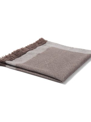 Indian Cotton Multipurpose Cloth with Fringes - Brown