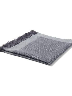 Indian Cotton Multipurpose Cloth with Fringes - Charcoal Gray