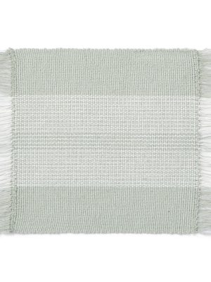 Indian Cotton Rib Coaster - Light Green