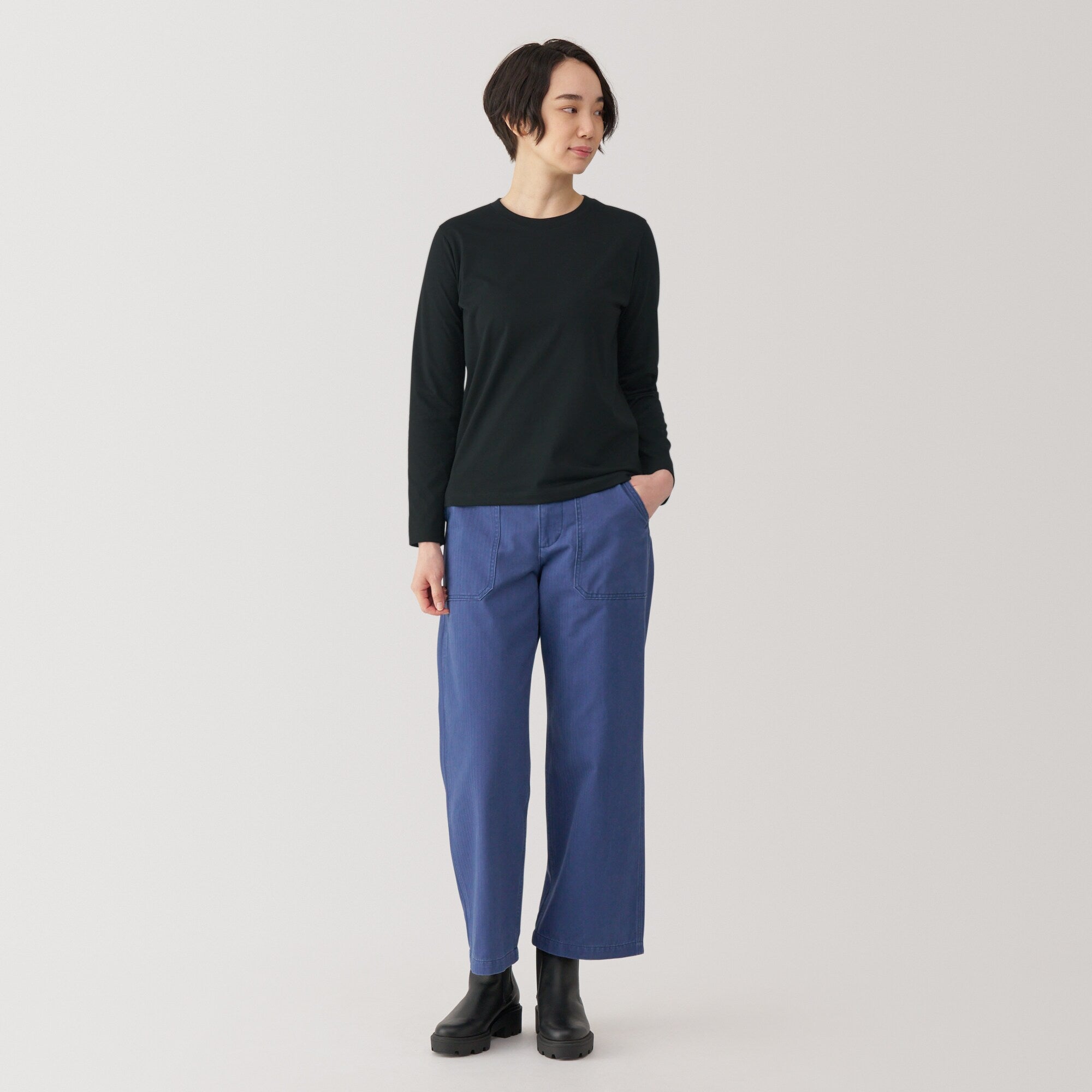 Women's Jersey Crew Neck Long Sleeve T-Shirt - Image 26