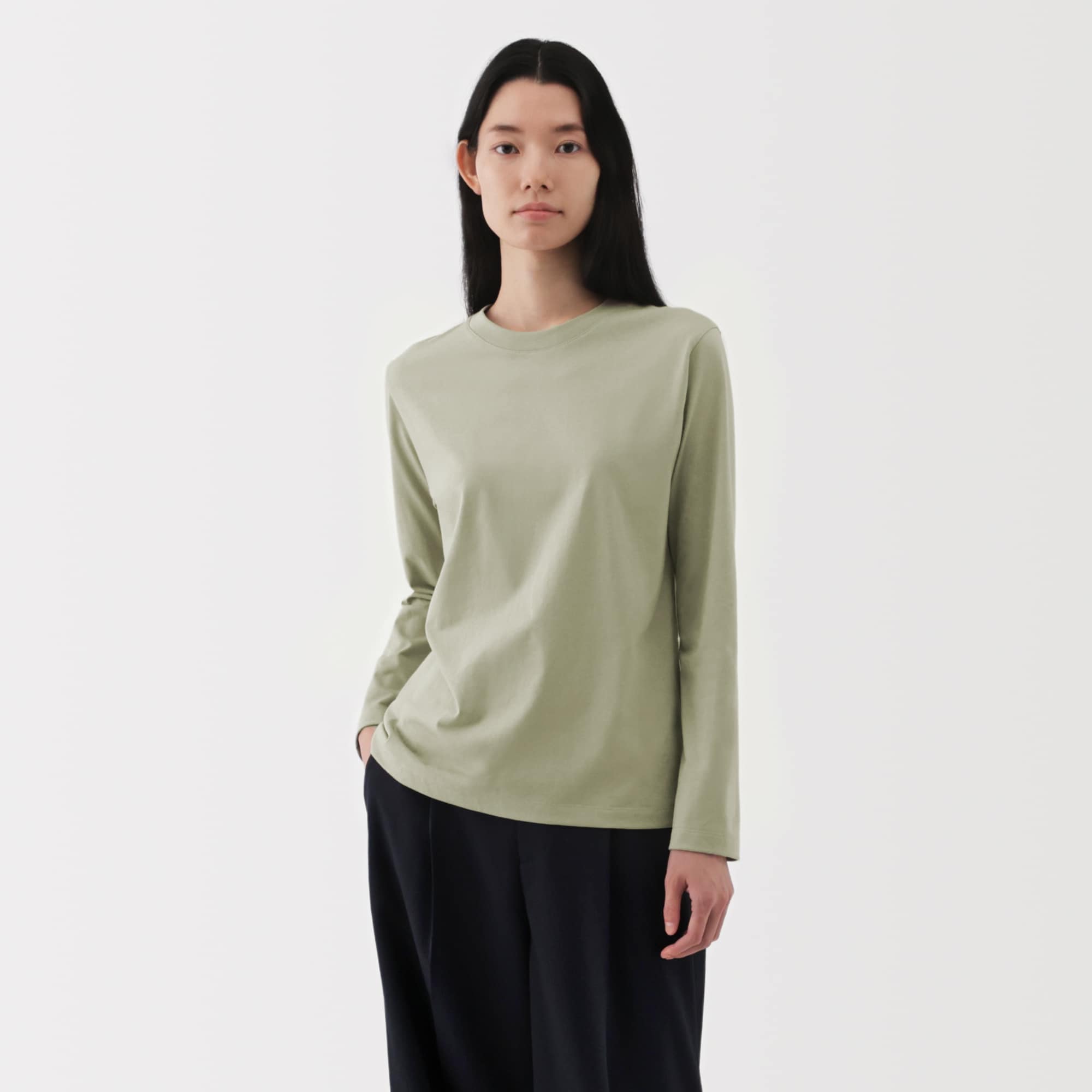 Women's Jersey Crew Neck Long Sleeve T-Shirt - Image 33