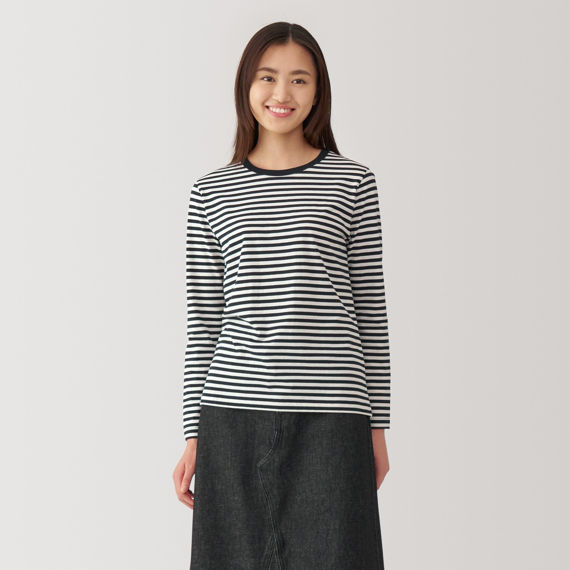 Women's Jersey Crew Neck Long Sleeve T-Shirt - Image 48