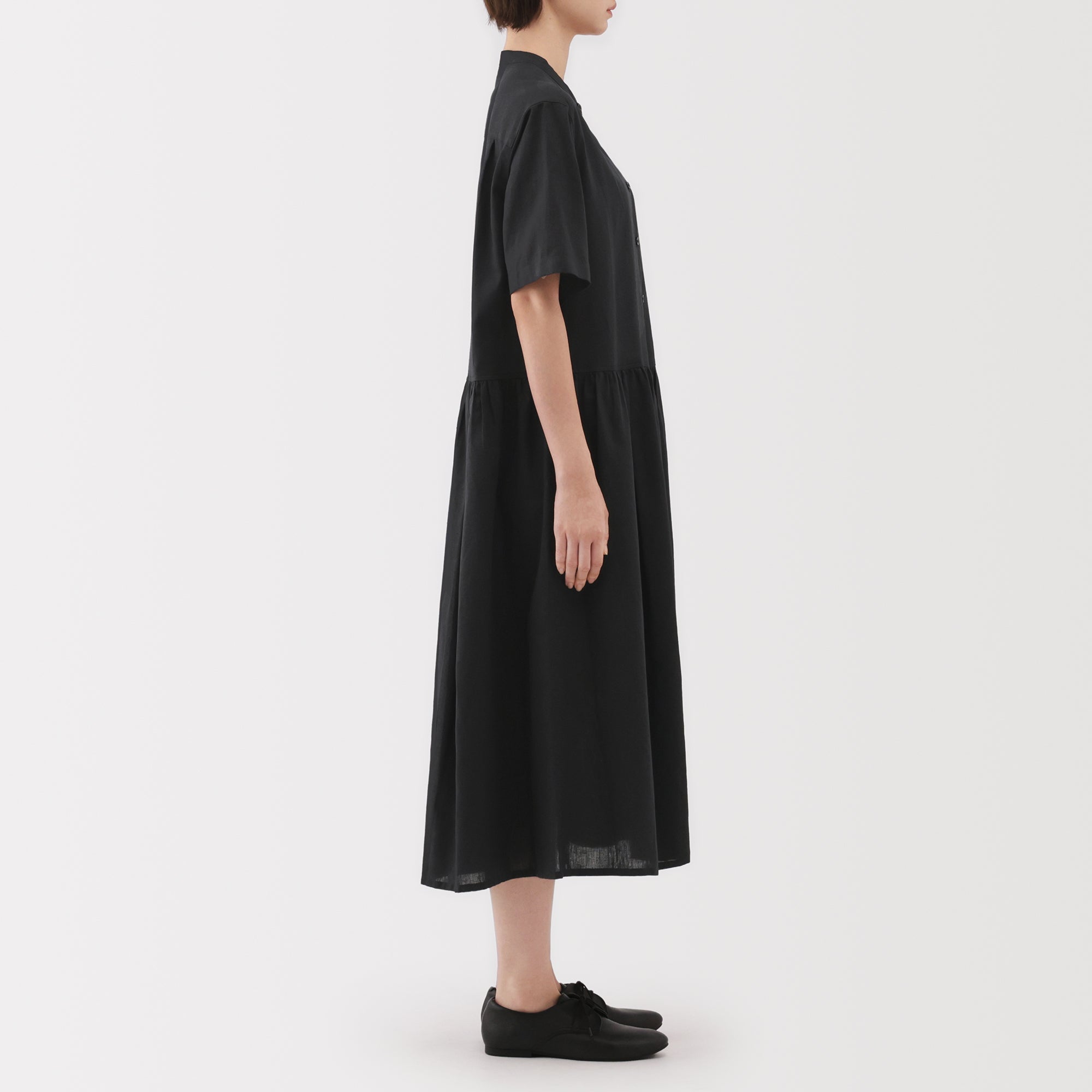 Women's Hemp Cotton Short Sleeve Dress - Image 5