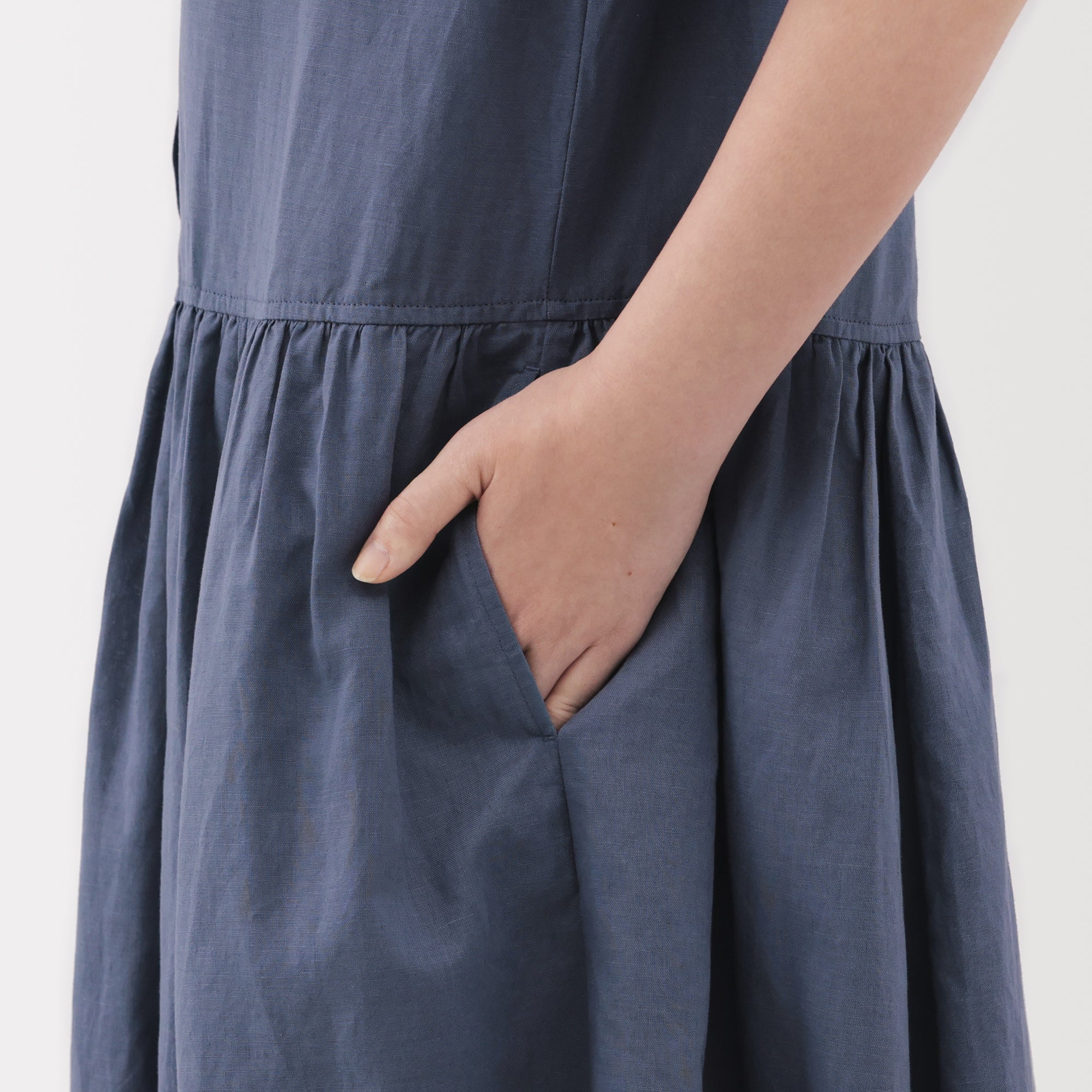 Women's Hemp Cotton Short Sleeve Dress - Image 16