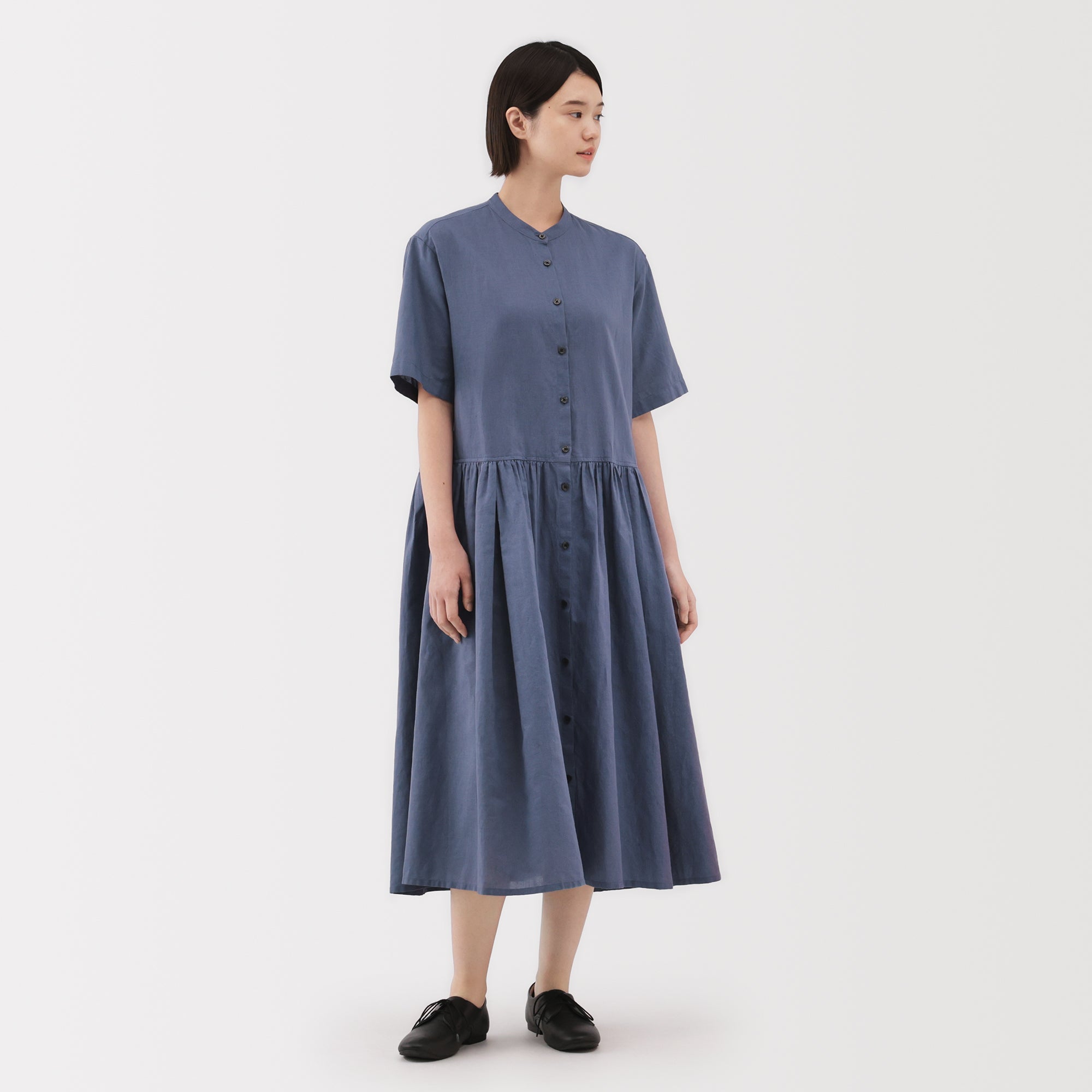 Women's Hemp Cotton Short Sleeve Dress - Image 11