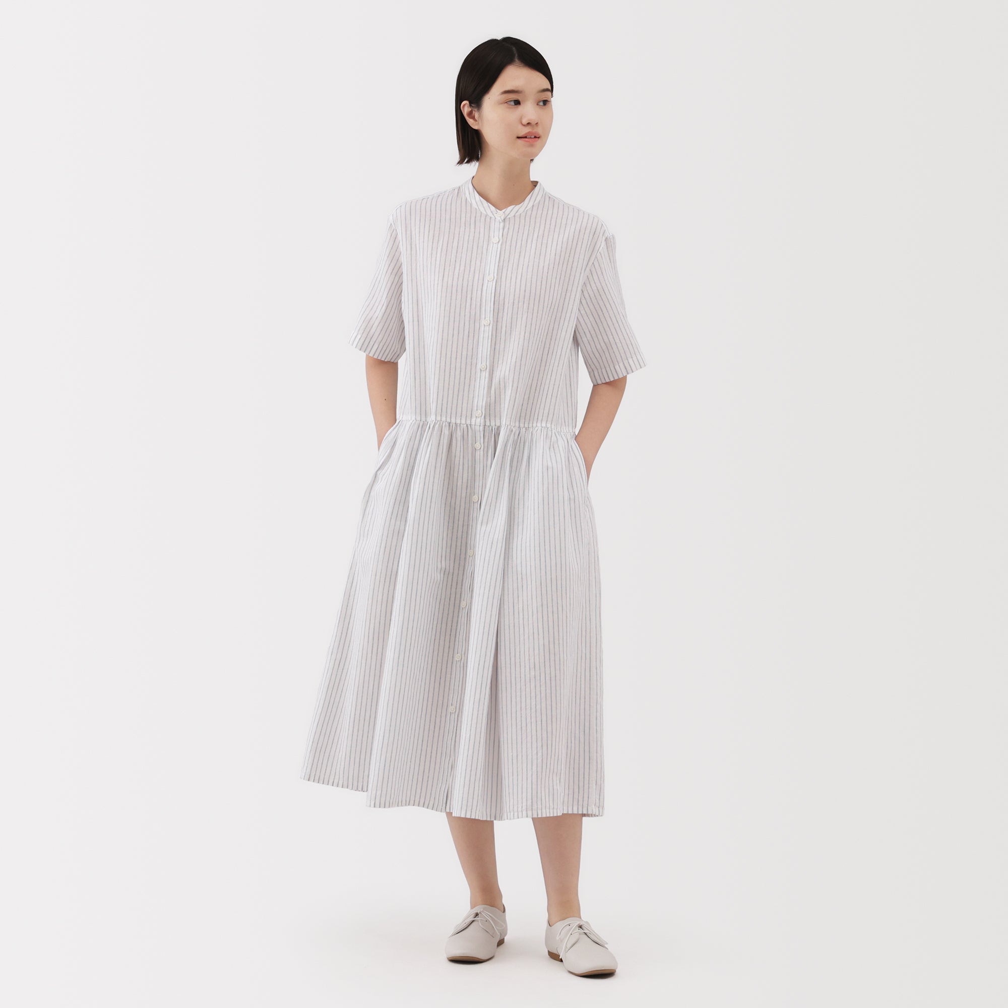 Women's Hemp Cotton Short Sleeve Dress - Image 20