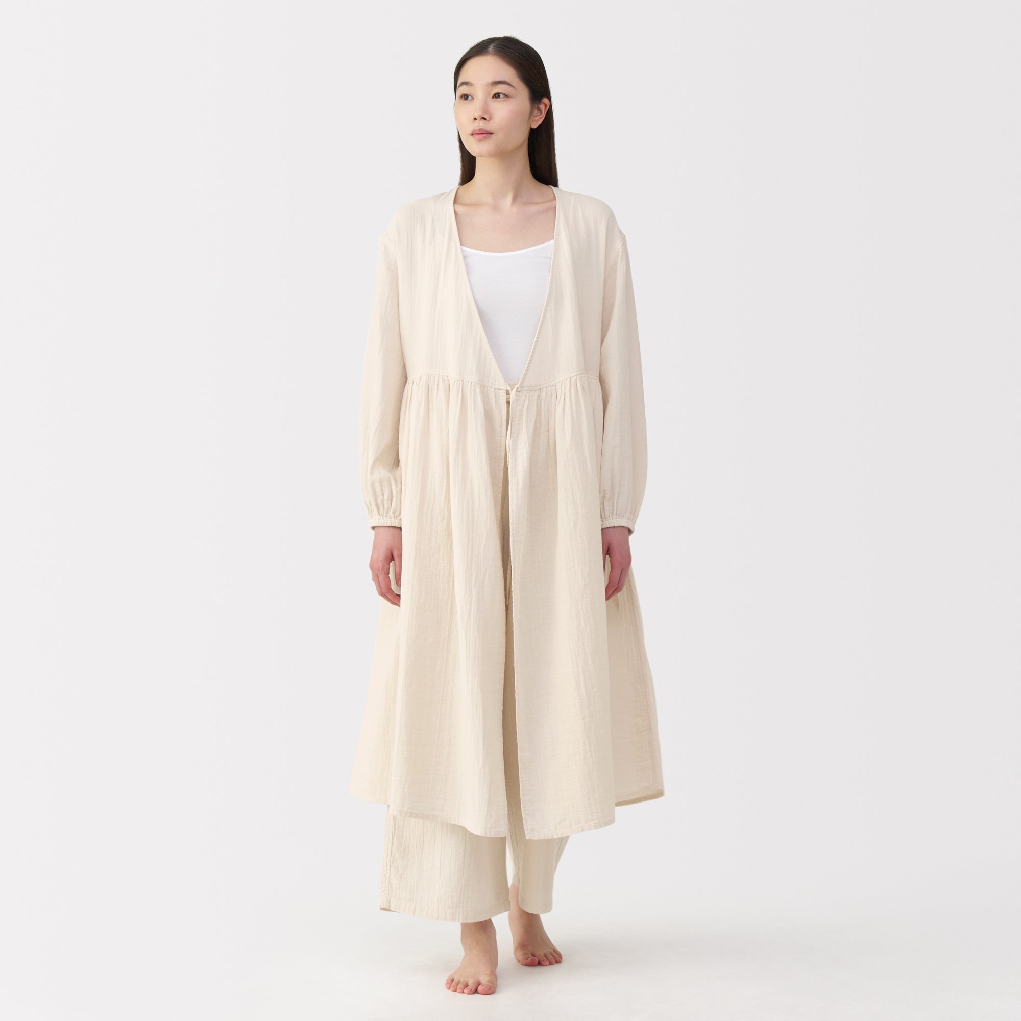 Crepe Gauze Long Cardigan - Image 22