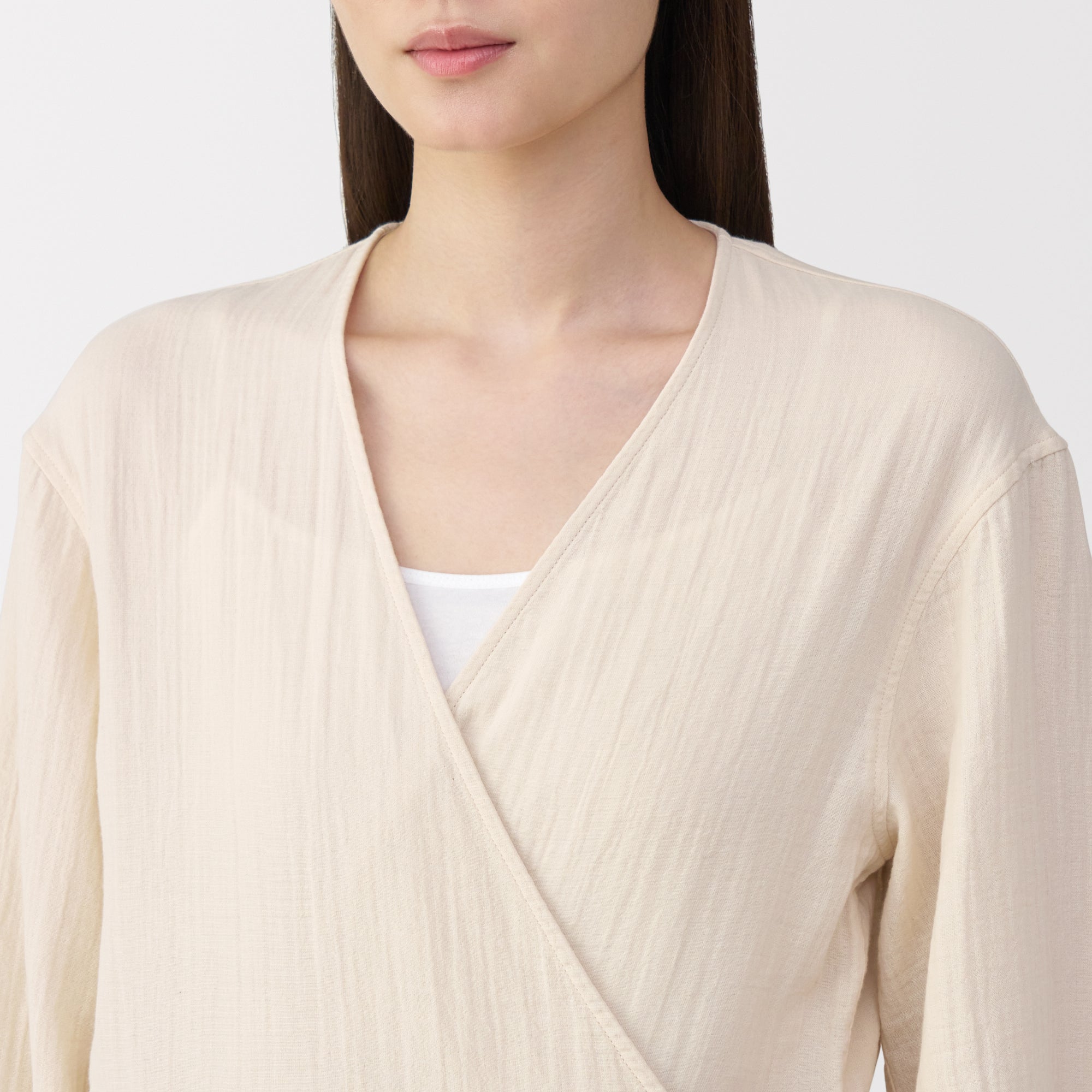 Crepe Gauze Long Cardigan - Image 25