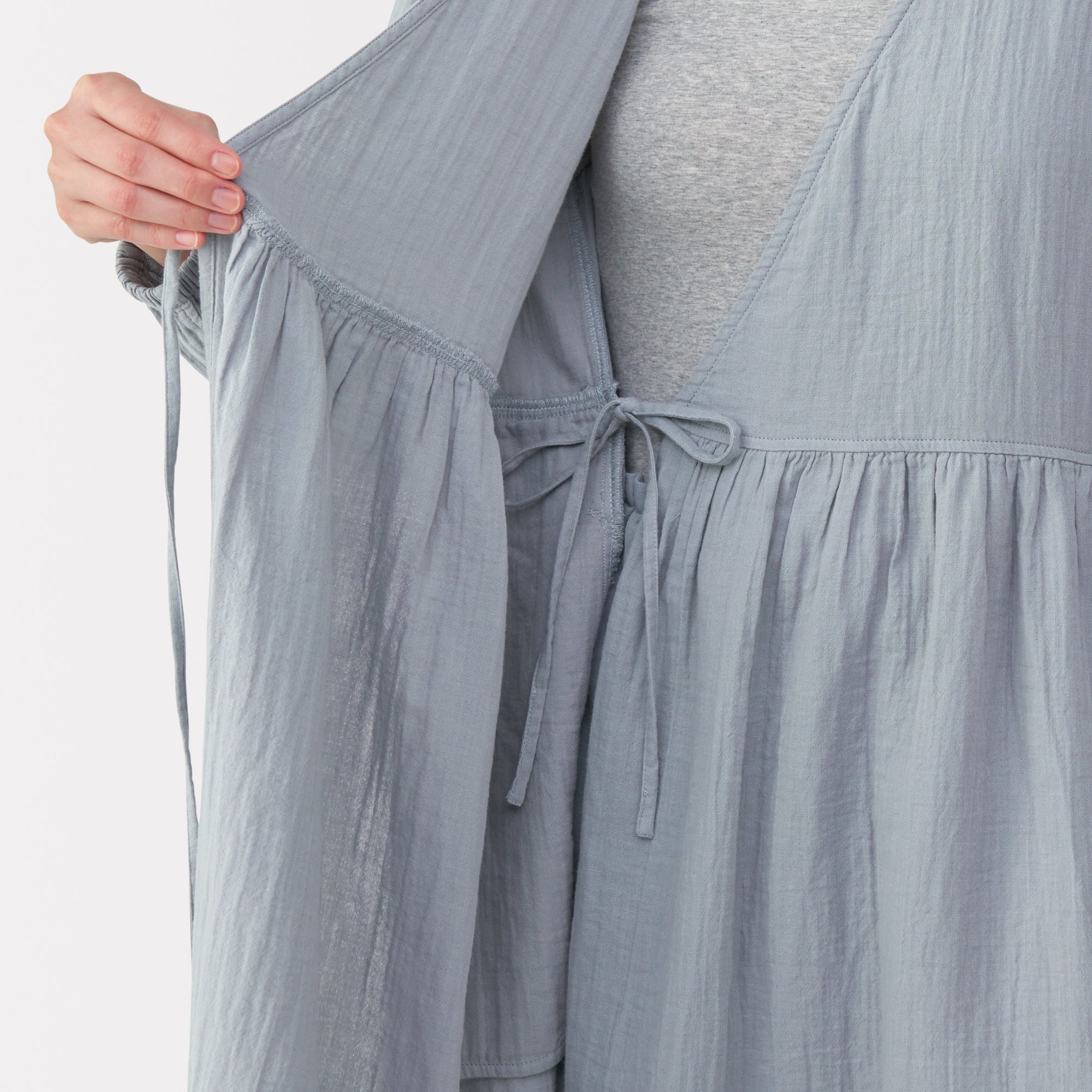 Crepe Gauze Long Cardigan - Image 9