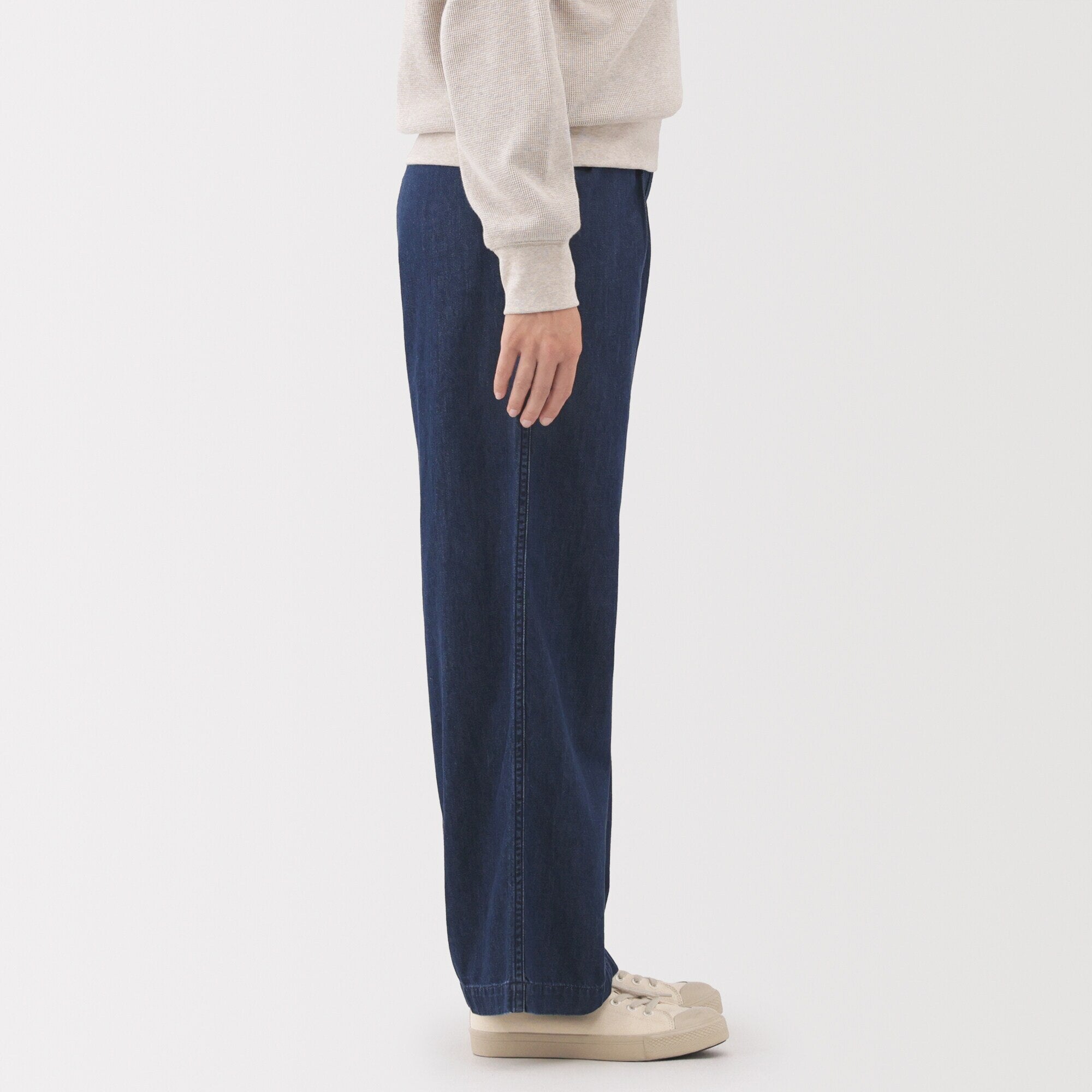 Lightweight Denim Wide Pants - Image 5