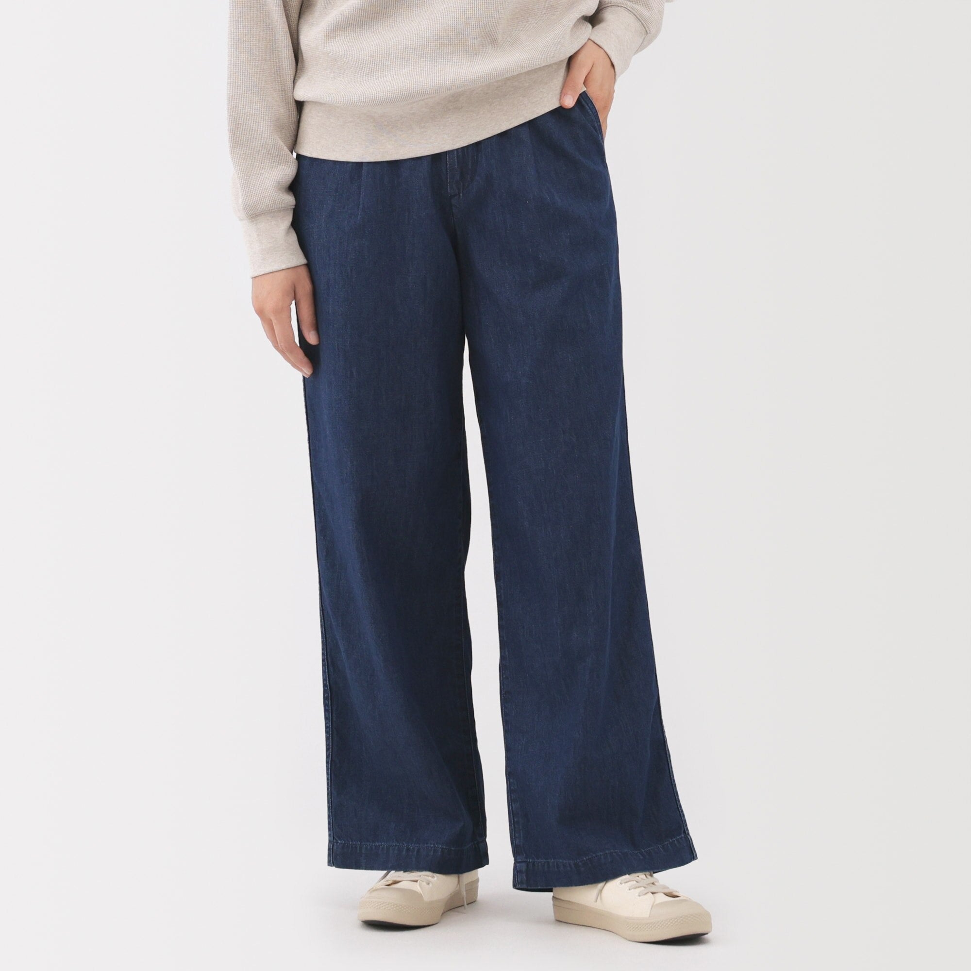 Lightweight Denim Wide Pants