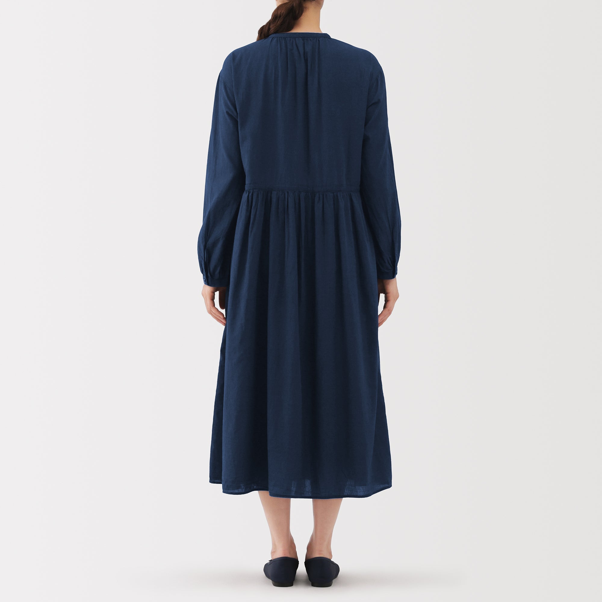 Cotton Voile Indigo Dress - Image 6