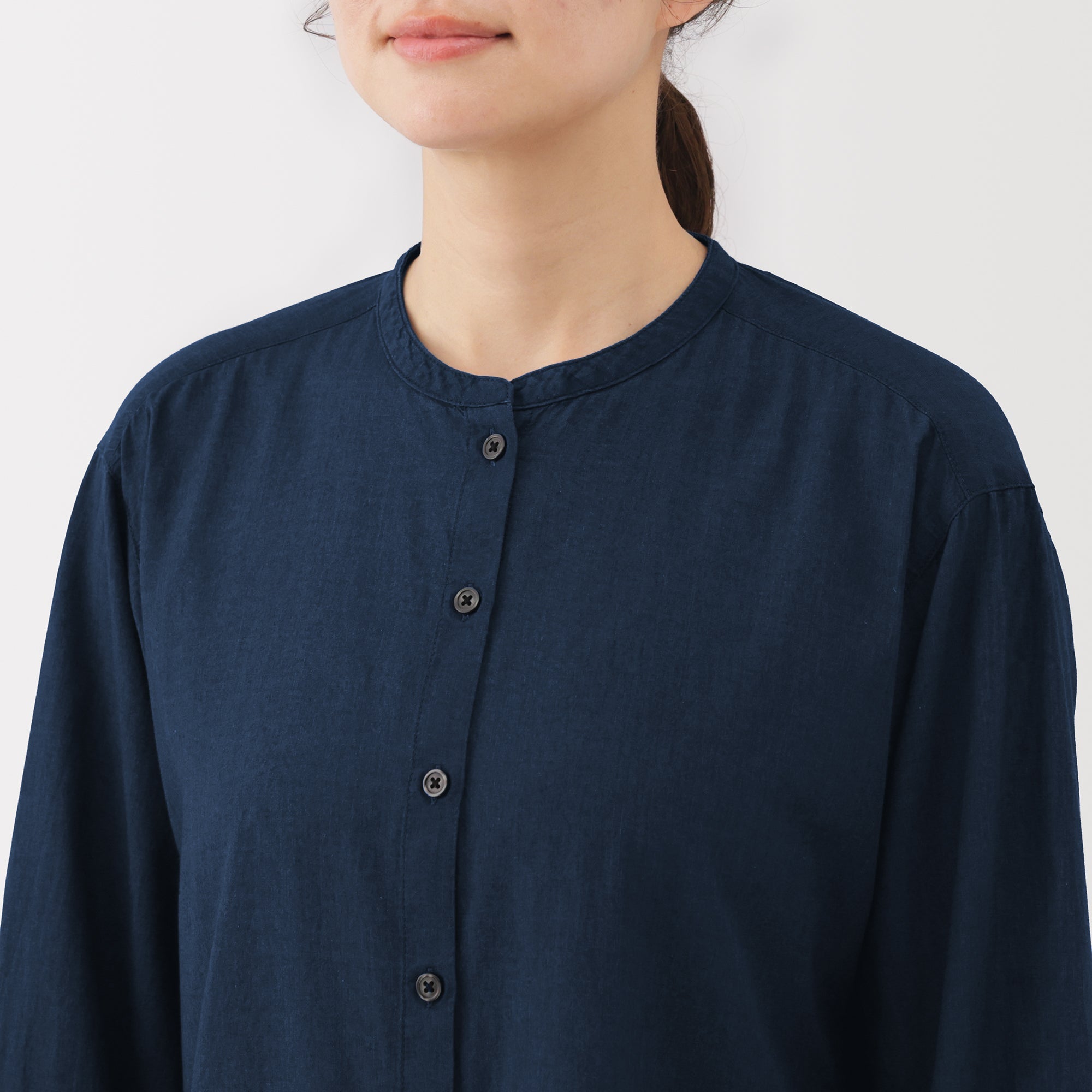 Cotton Voile Indigo Dress - Image 7