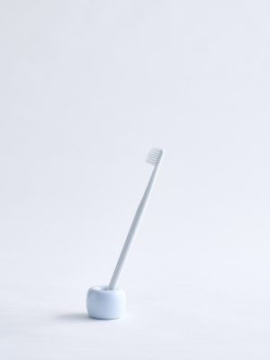 White Porcelain Toothbrush Stand