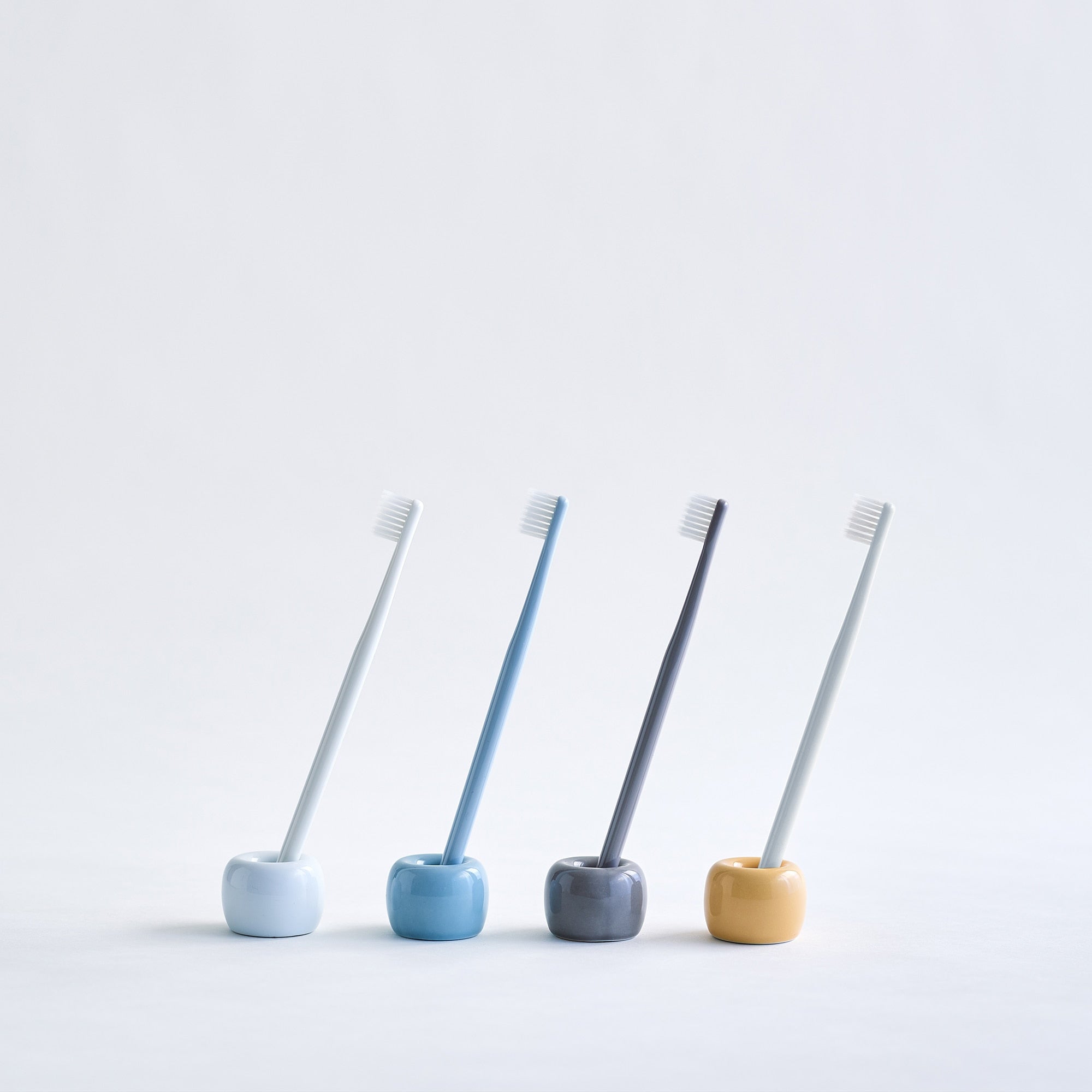 White Porcelain Toothbrush Stand - Image 4